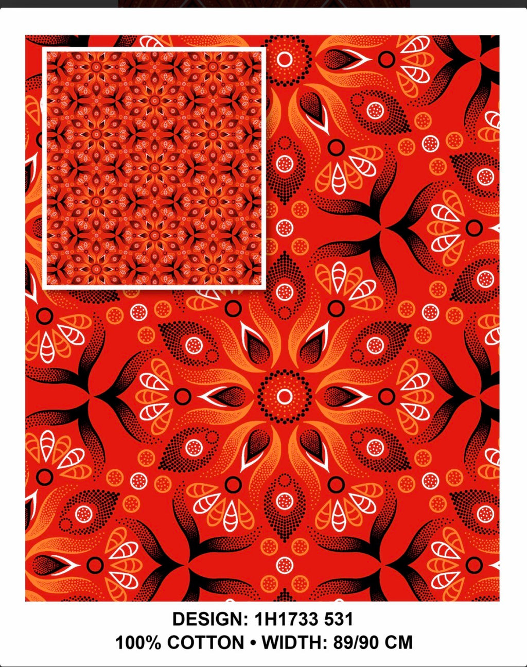 Red shweshwe fabric