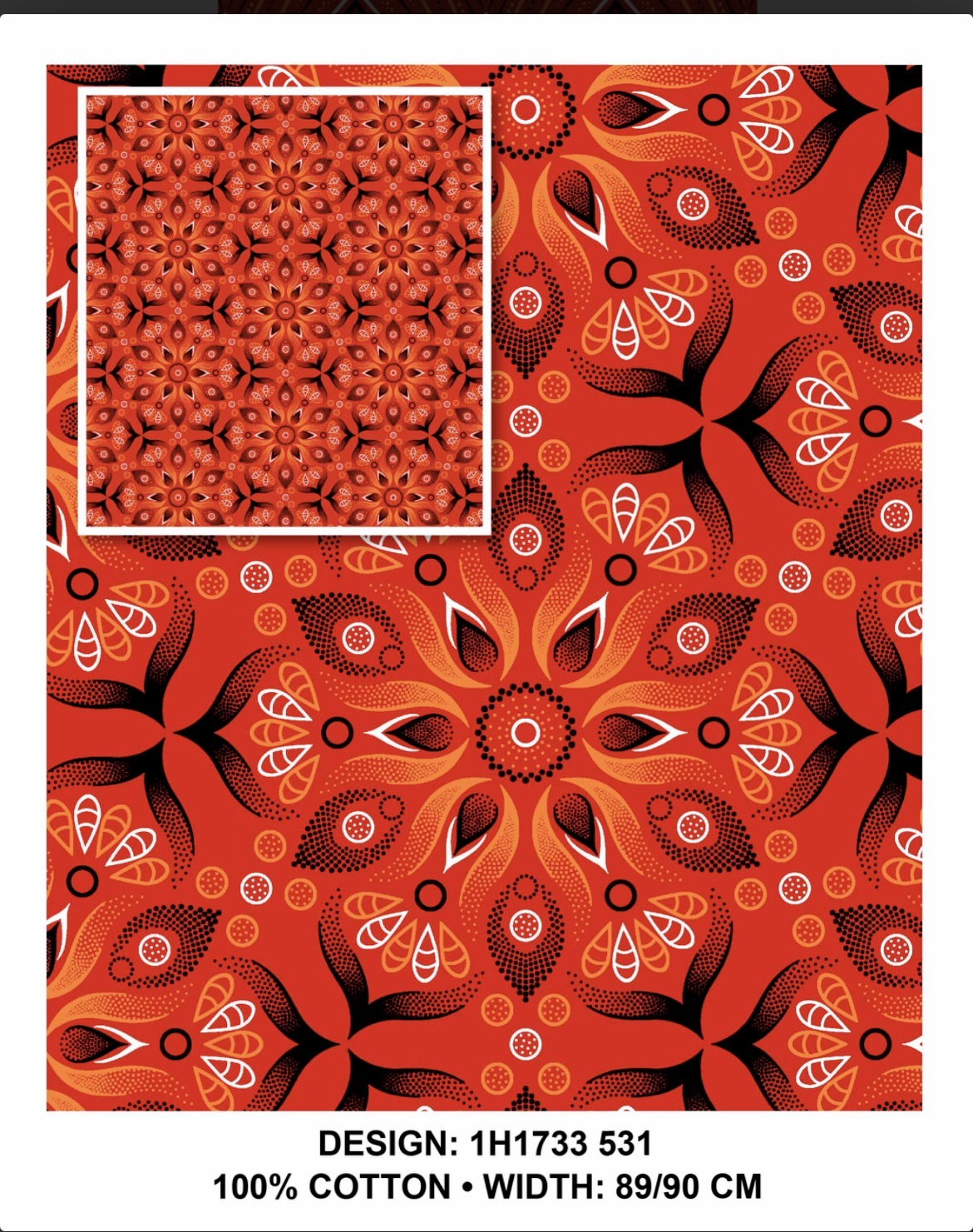 Red shweshwe fabric