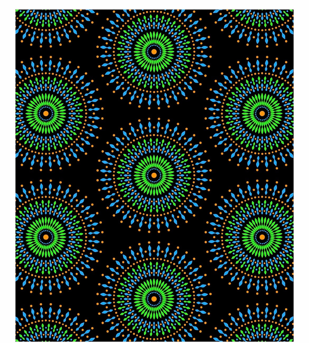 Green black Shweshwe fabric