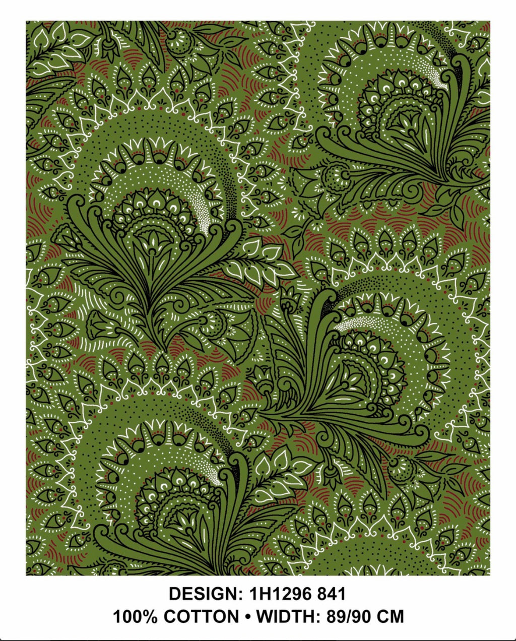 Olive shweshwe fabric