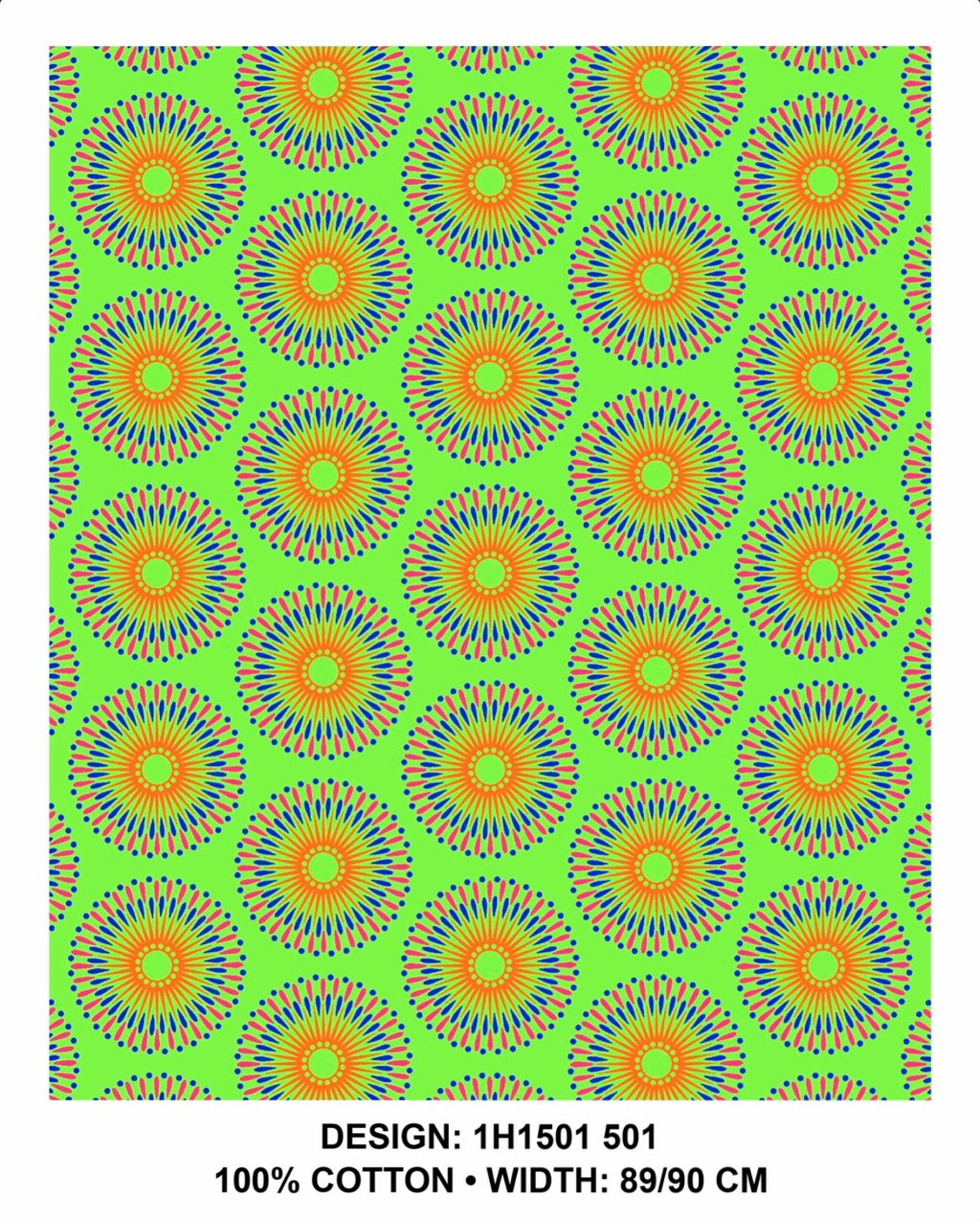 Lime Shweshwe fabric