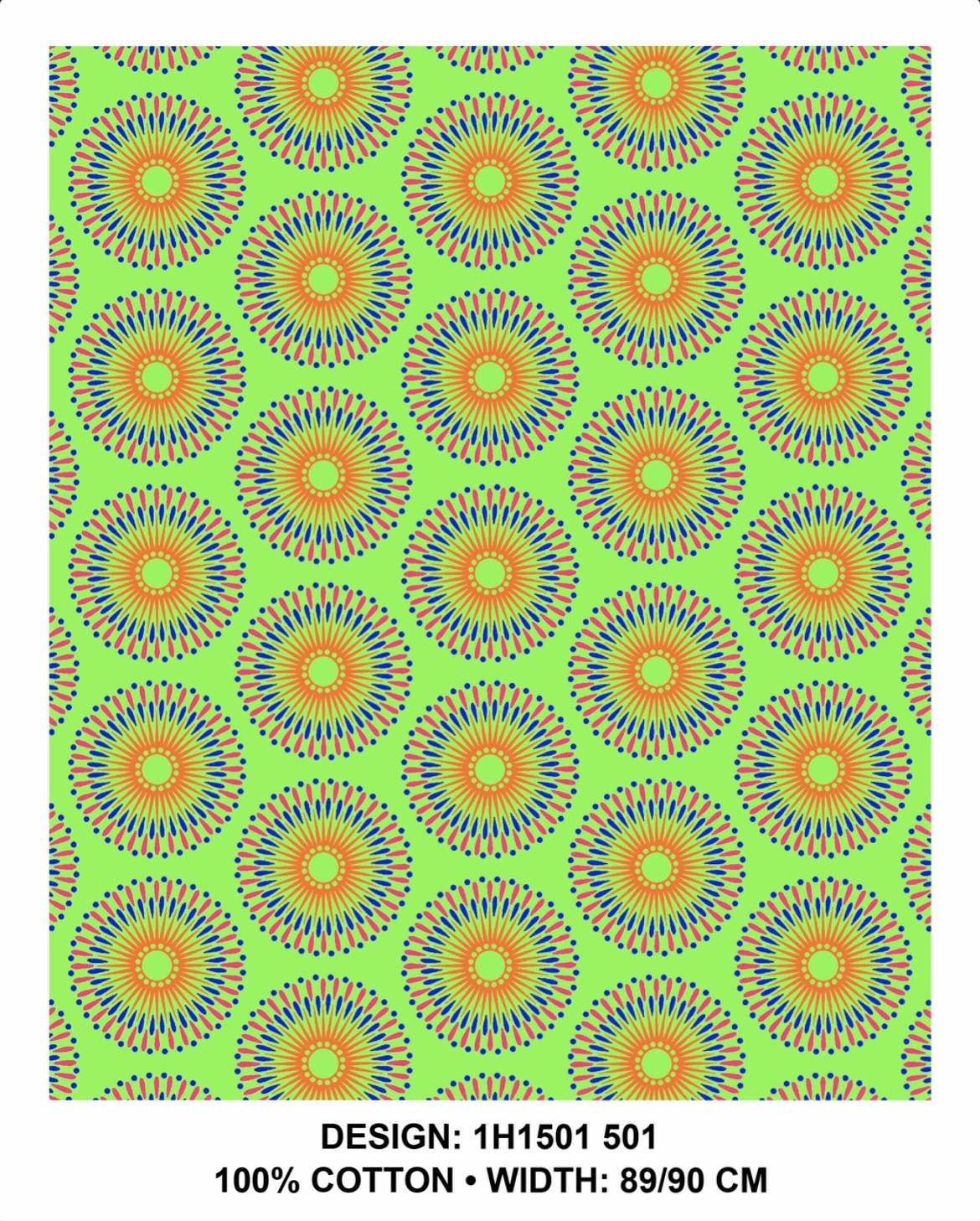 Lime Shweshwe fabric
