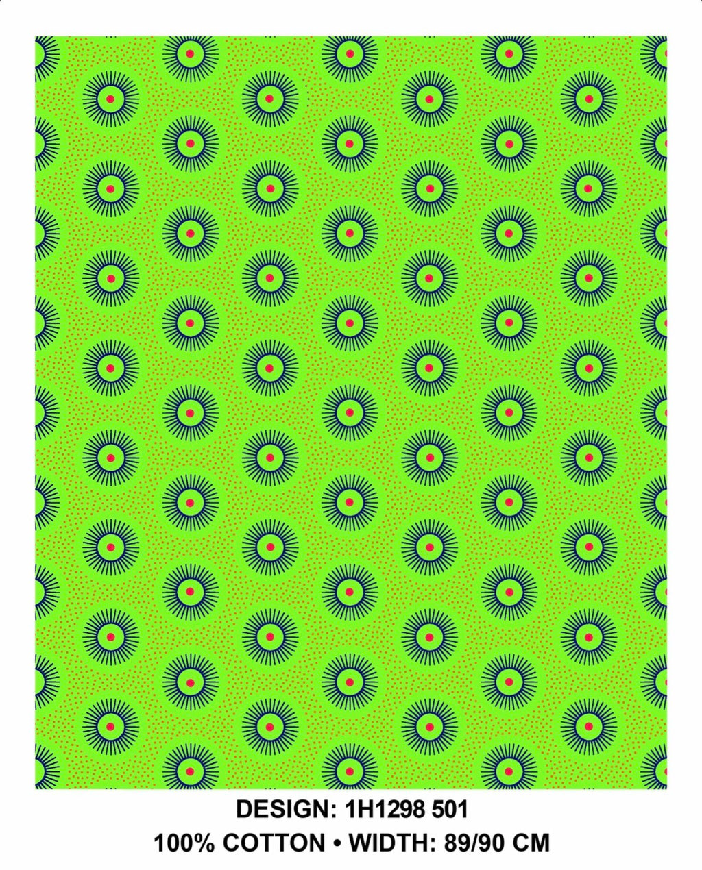 Lime Shweshwe fabric