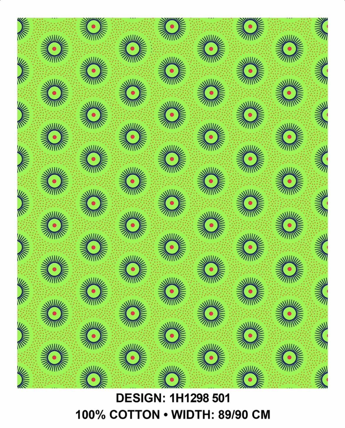Lime Shweshwe fabric