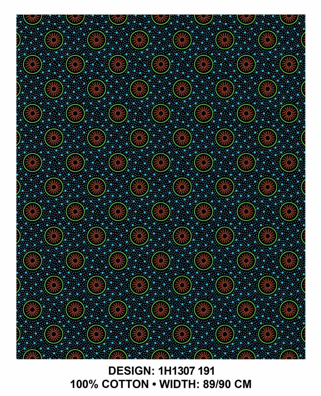 Green black Shweshwe fabric