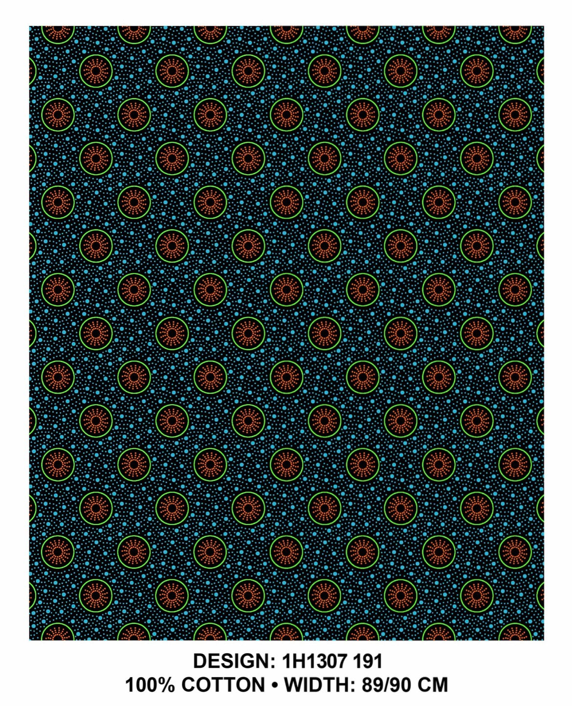 Green black Shweshwe fabric