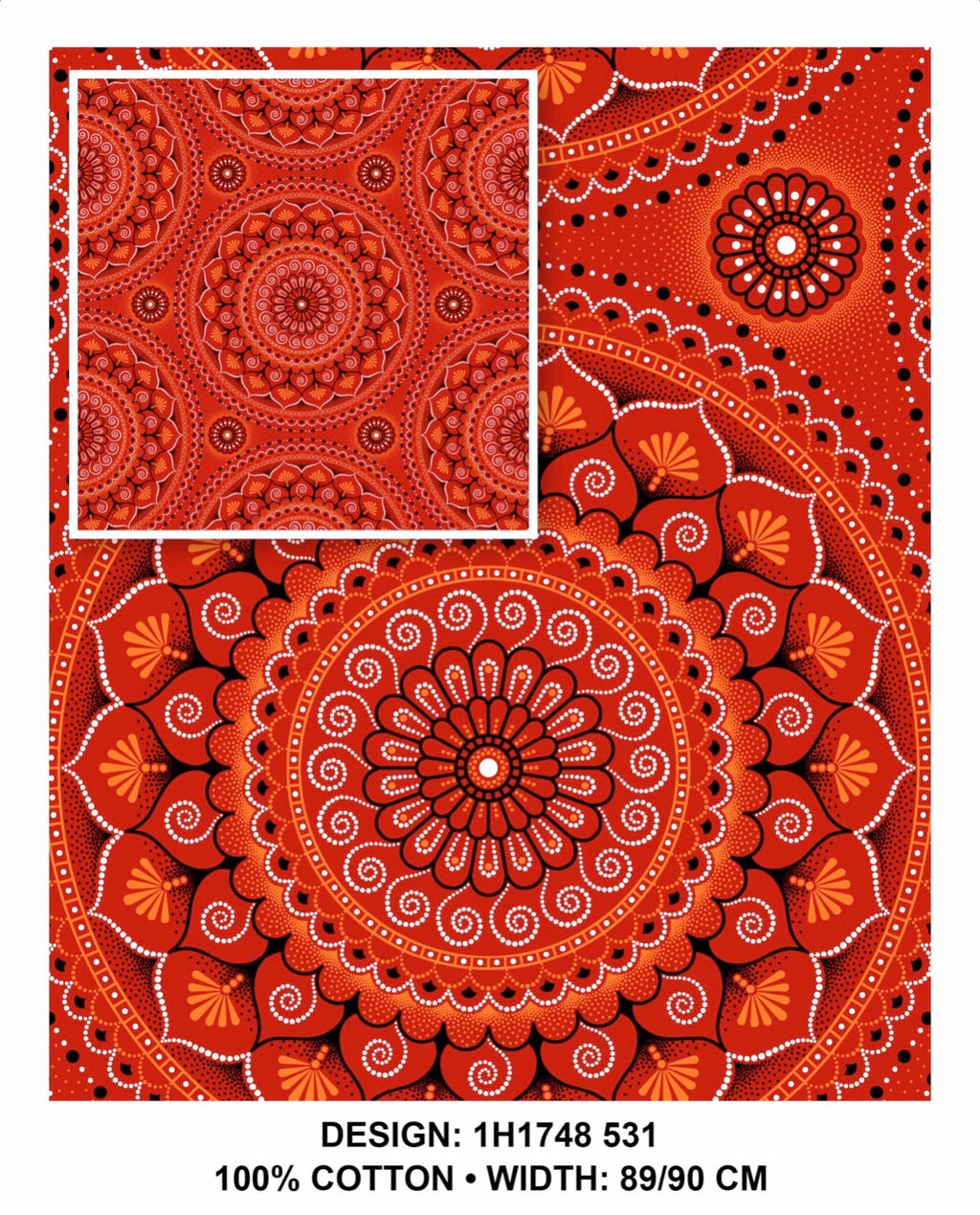 Red shweshwe fabric