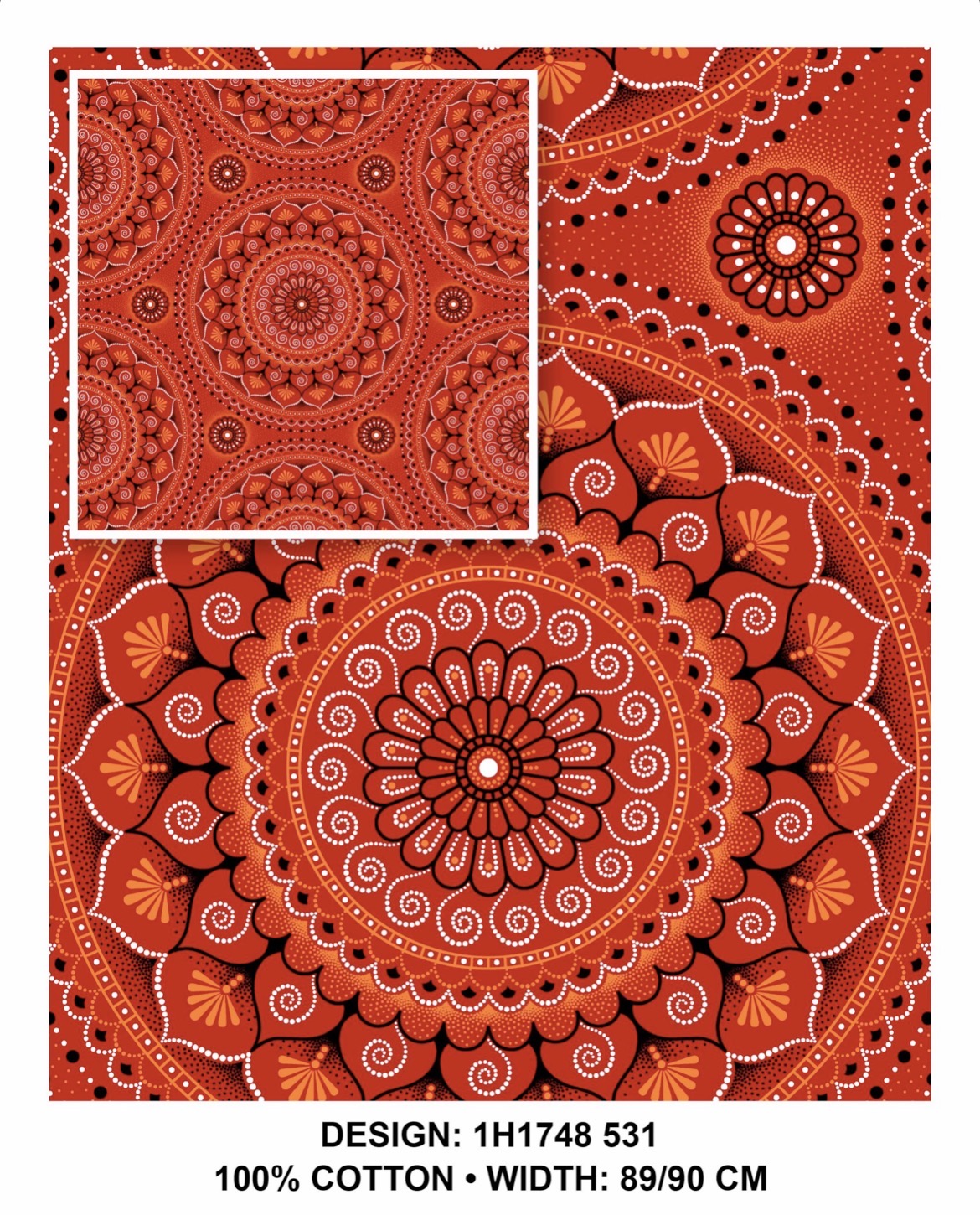 Red shweshwe fabric