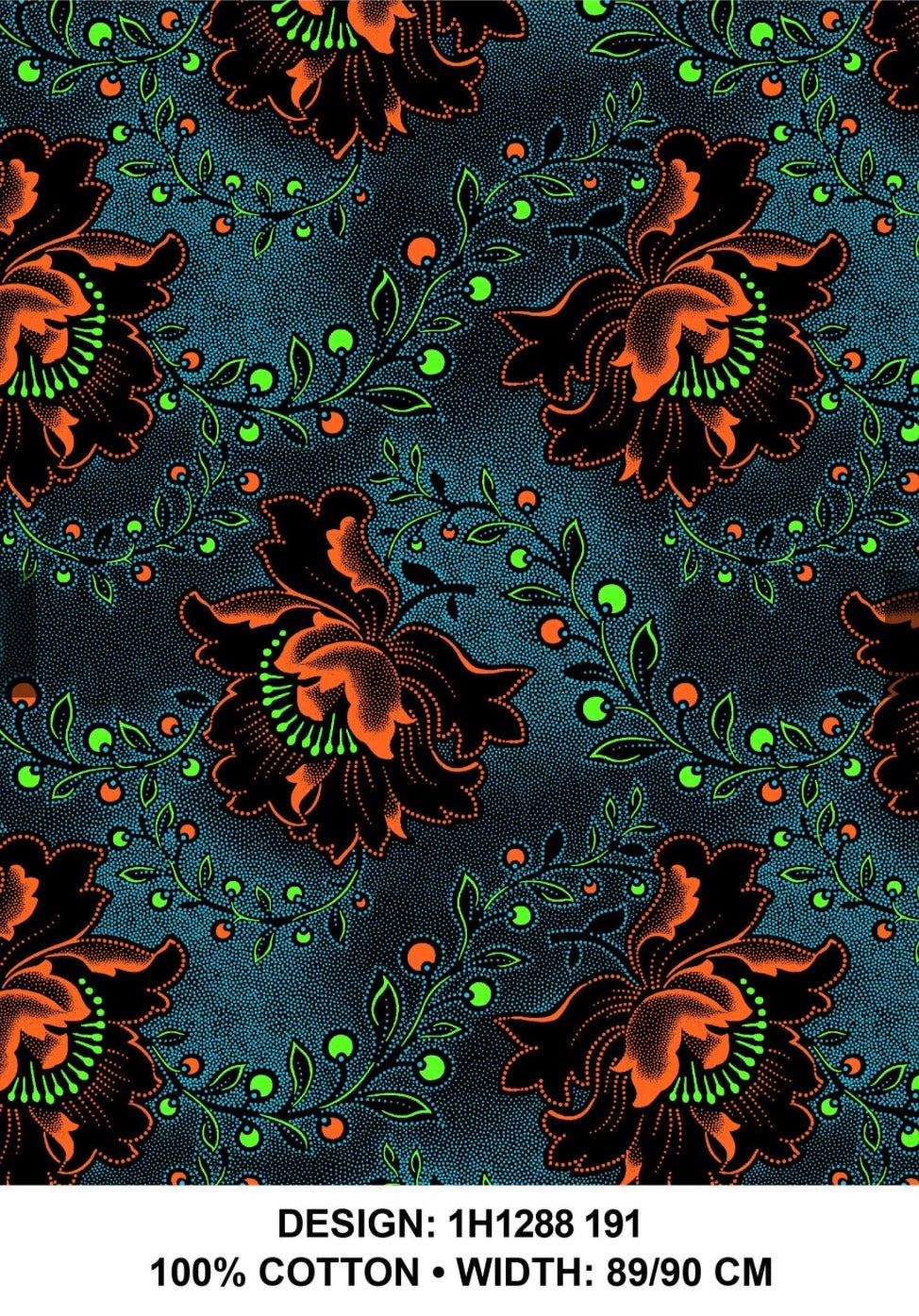 Green black Shweshwe fabric