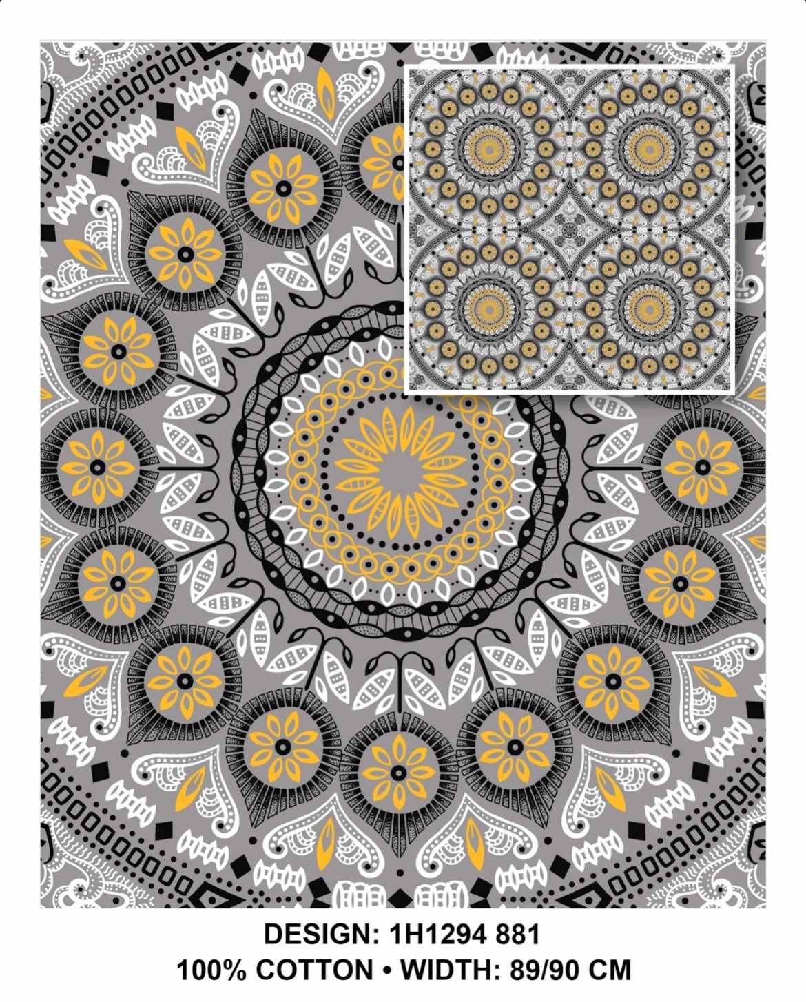 Grey shweshwe fabric