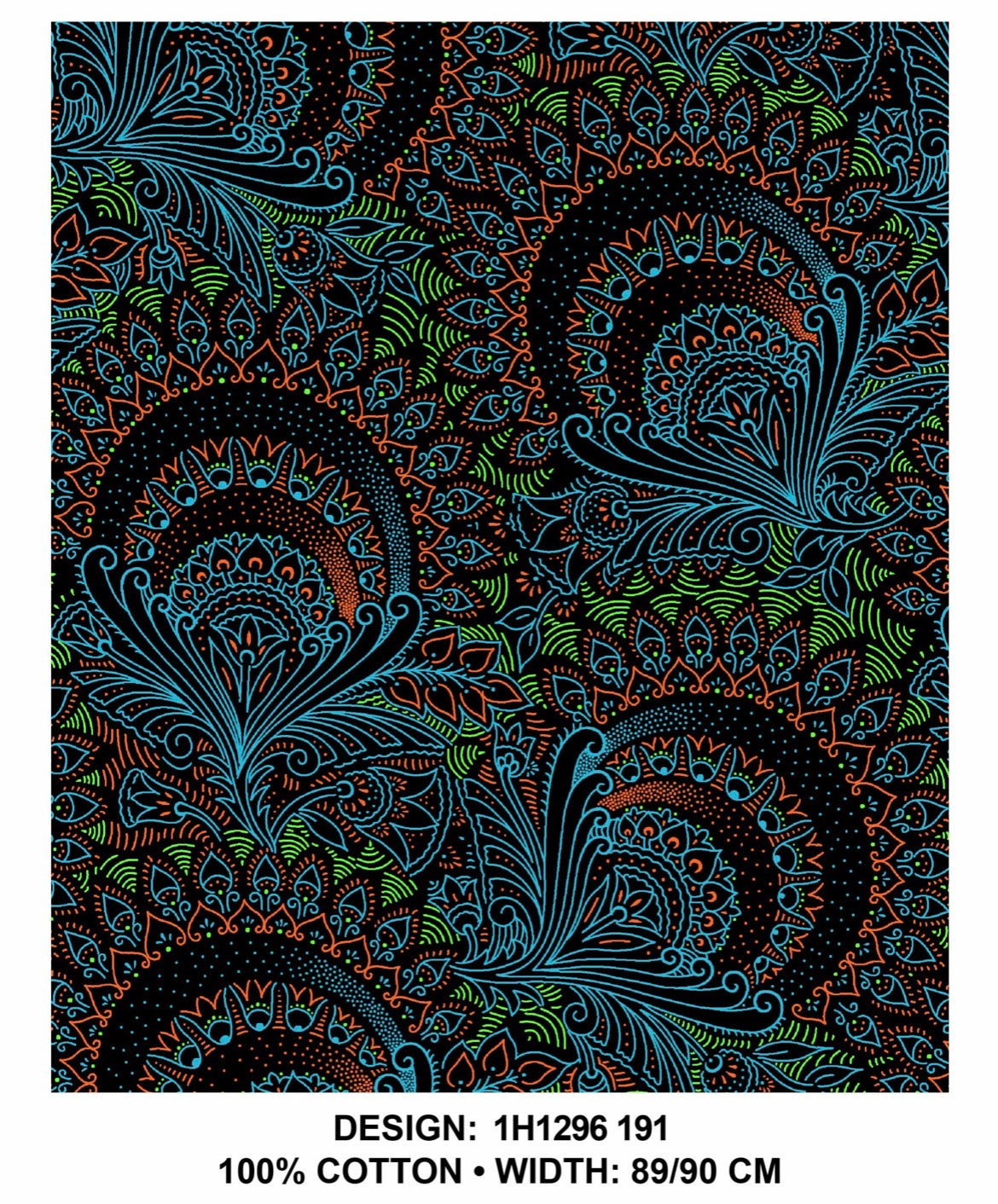 Green black Shweshwe fabric