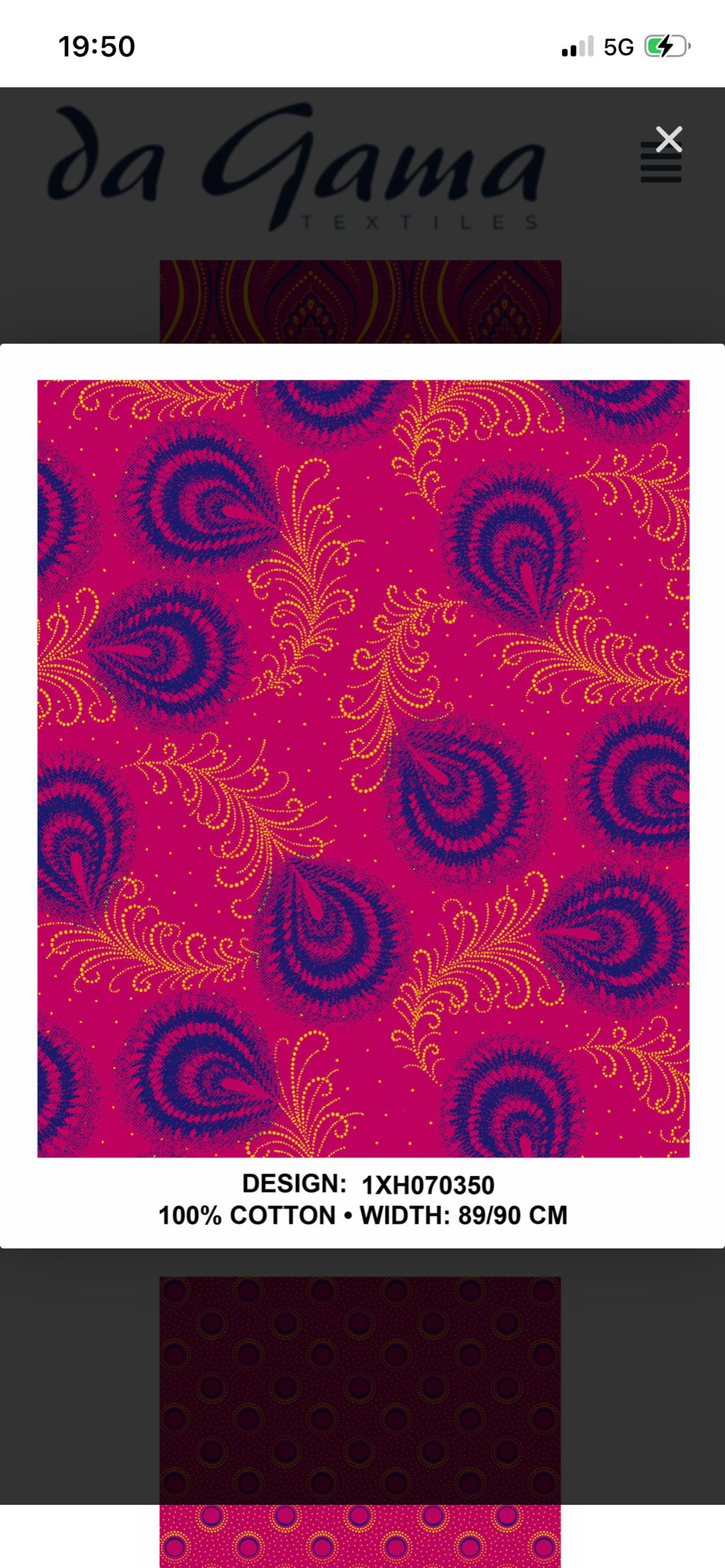 Pink shweshwe fabric