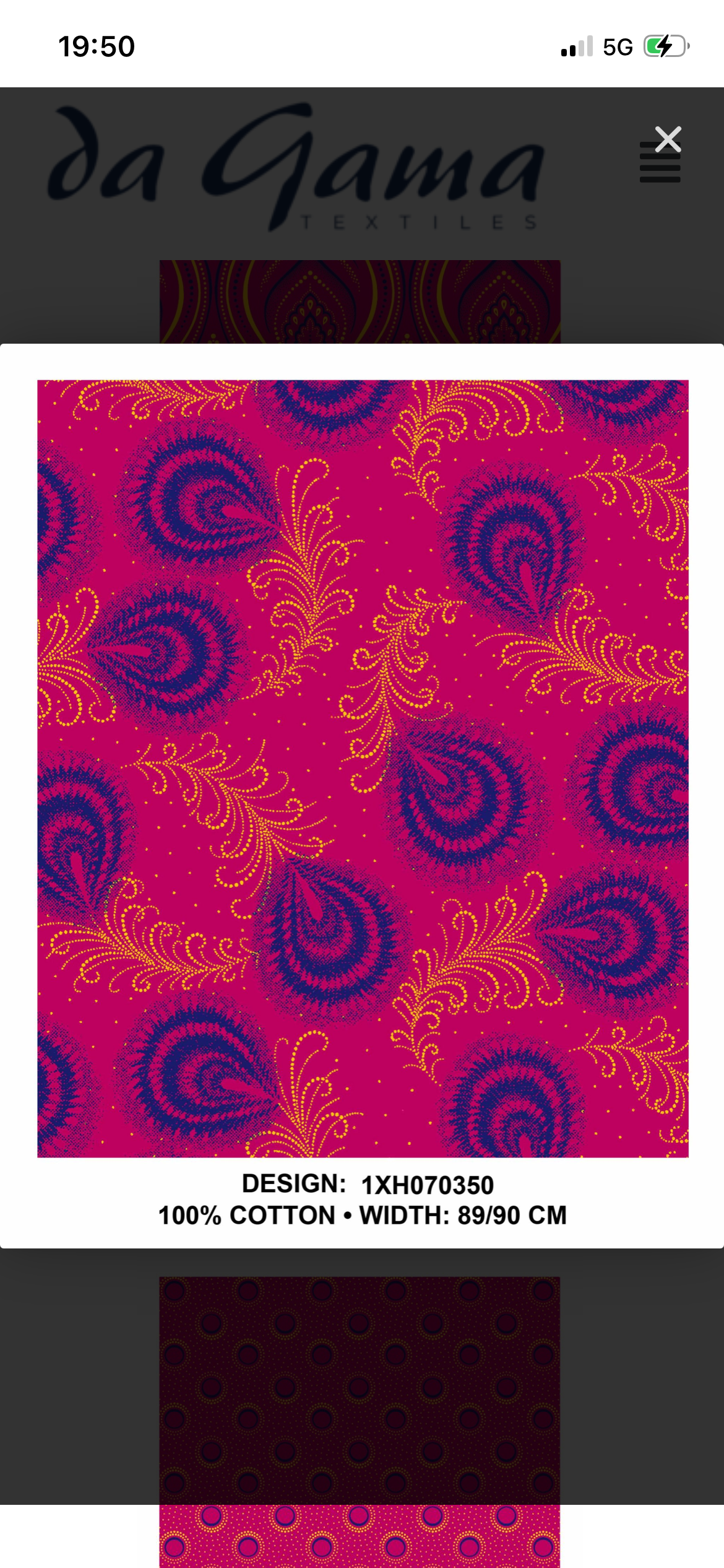 Pink shweshwe fabric