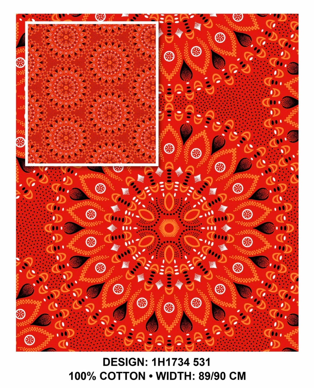 Red shweshwe fabric