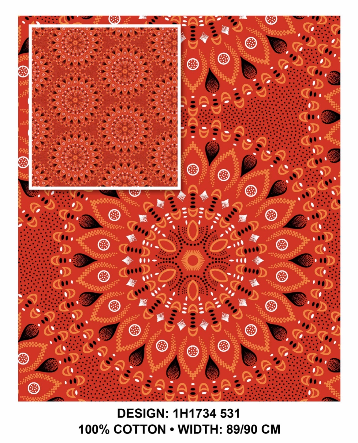 Red shweshwe fabric