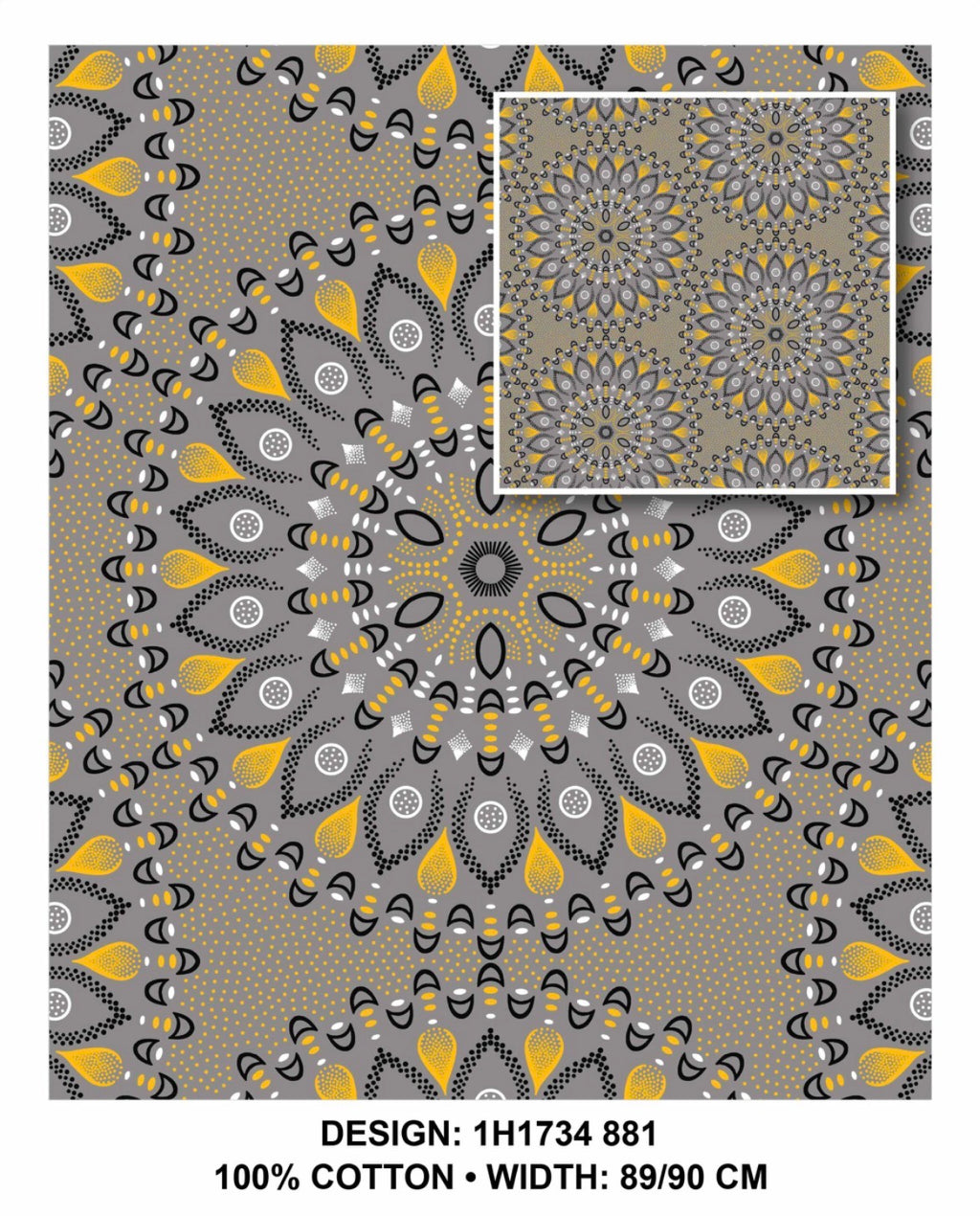 Grey shweshwe fabric