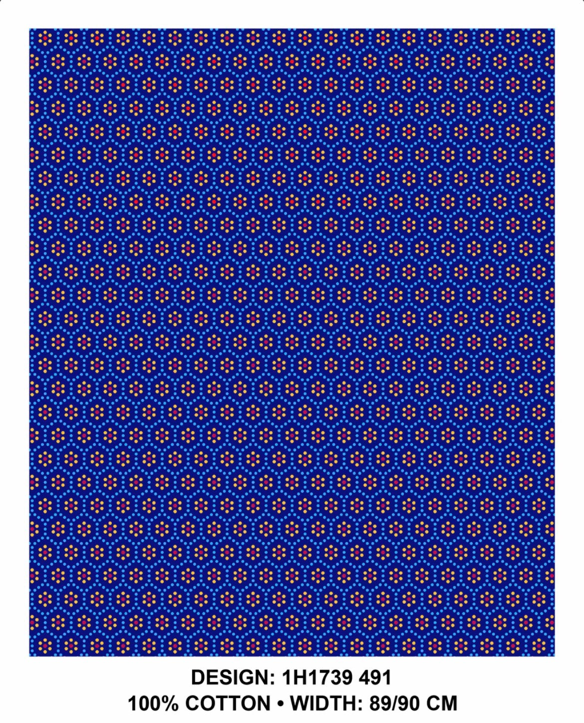 Royal Blue shweshwe