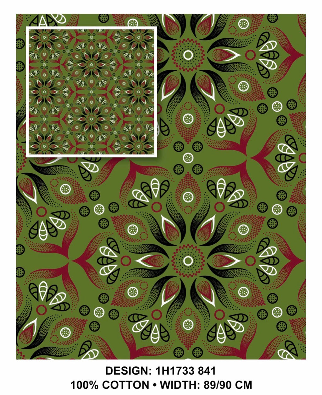 Olive shweshwe fabric