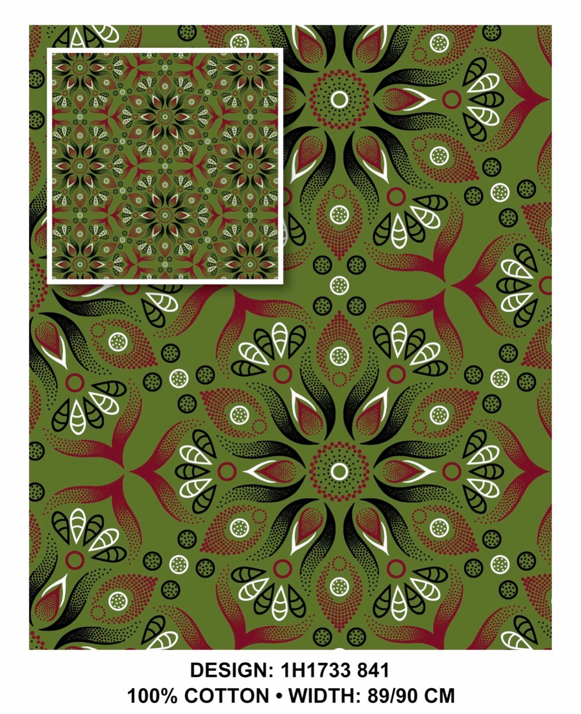 Olive shweshwe fabric