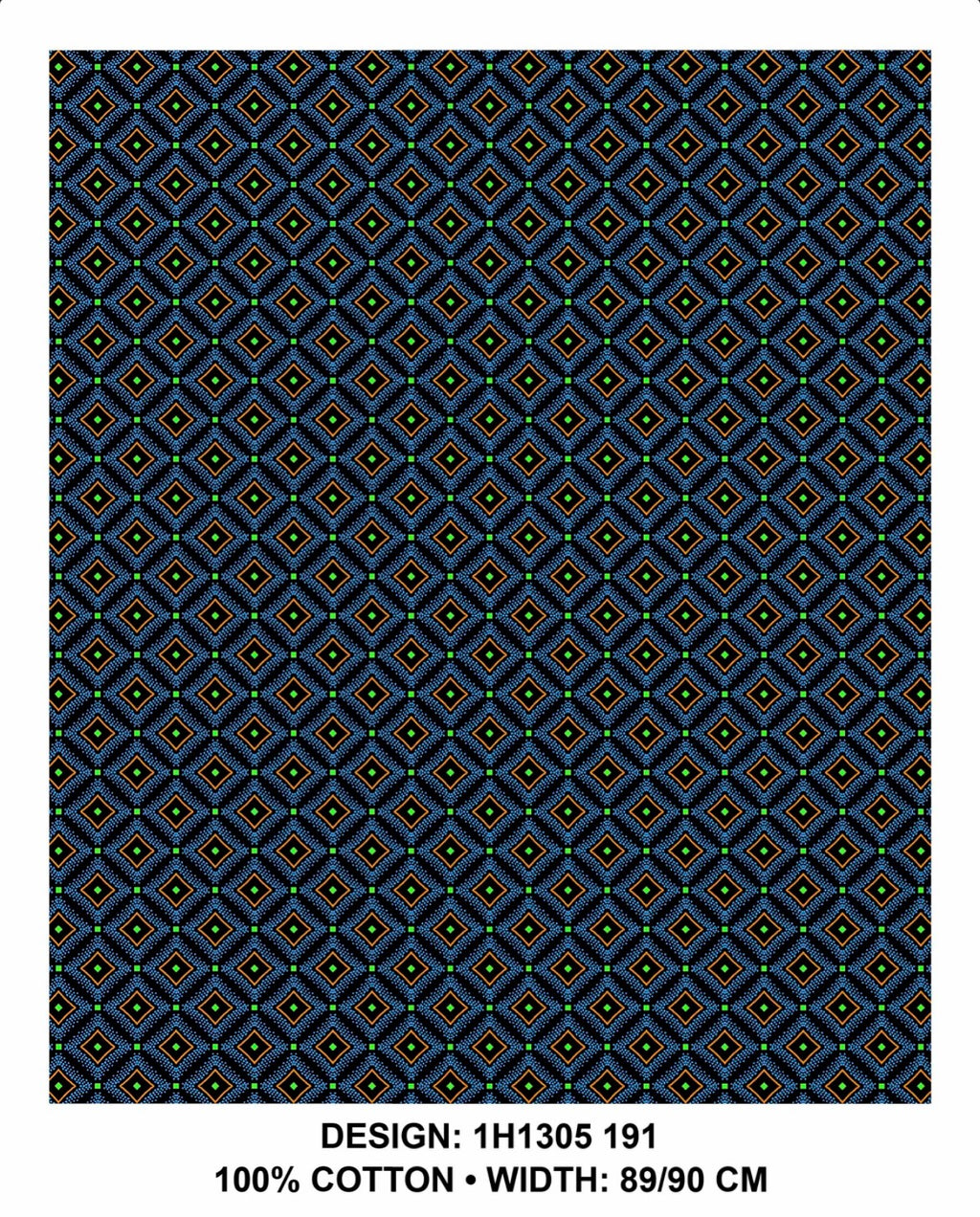 Green black Shweshwe fabric