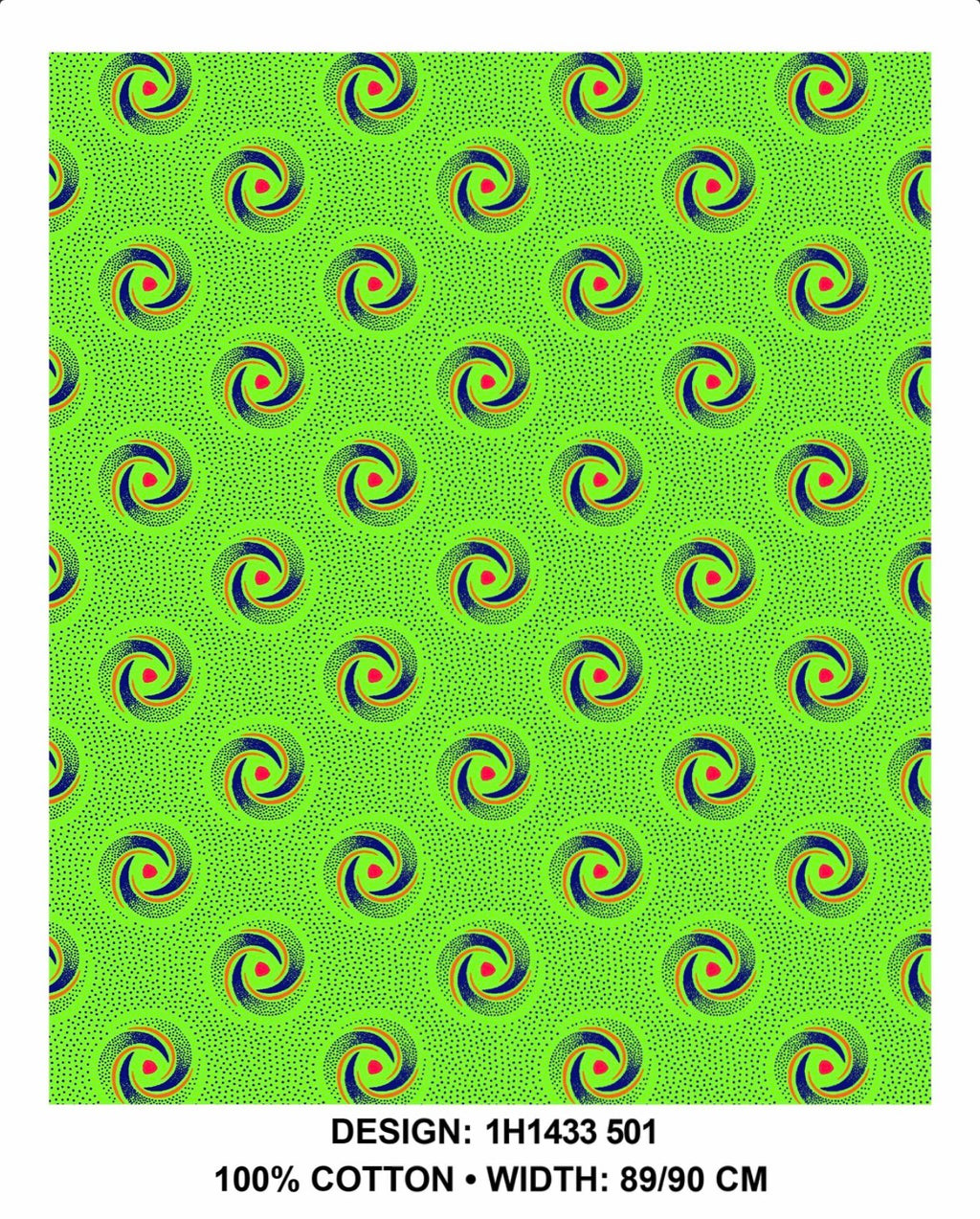Lime Shweshwe fabric