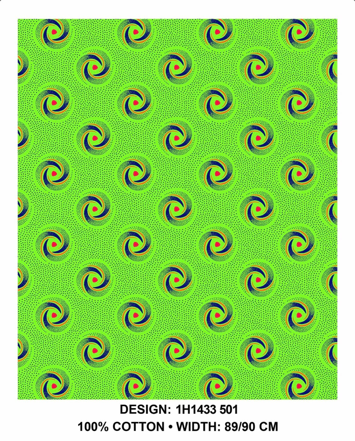 Lime Shweshwe fabric