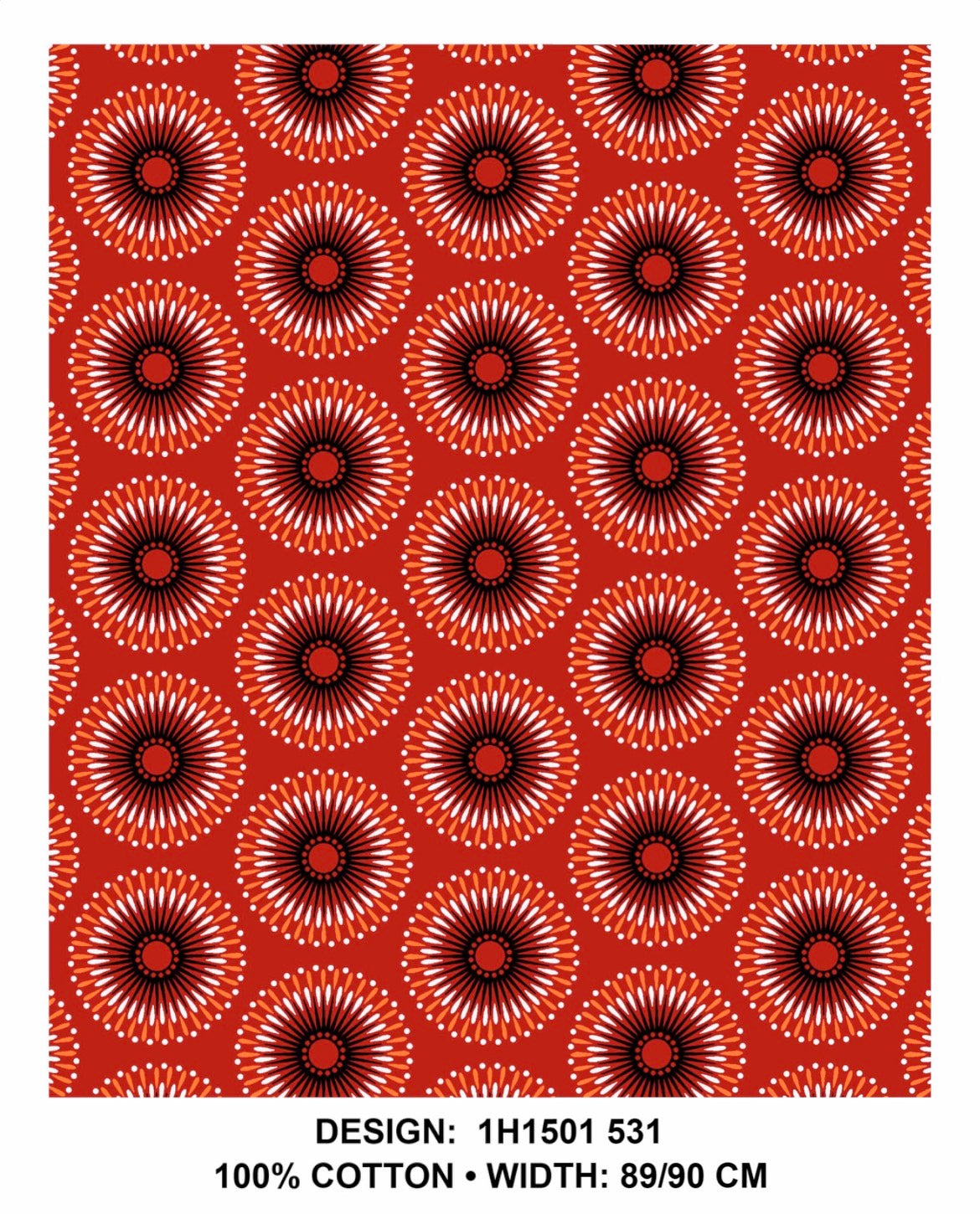 Red shweshwe fabric