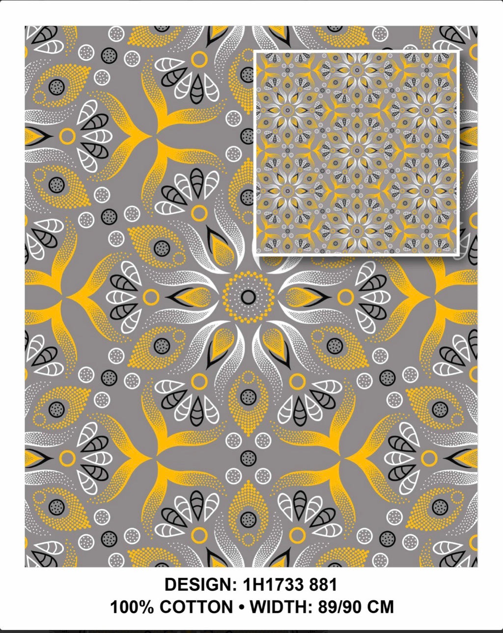 Grey shweshwe fabric