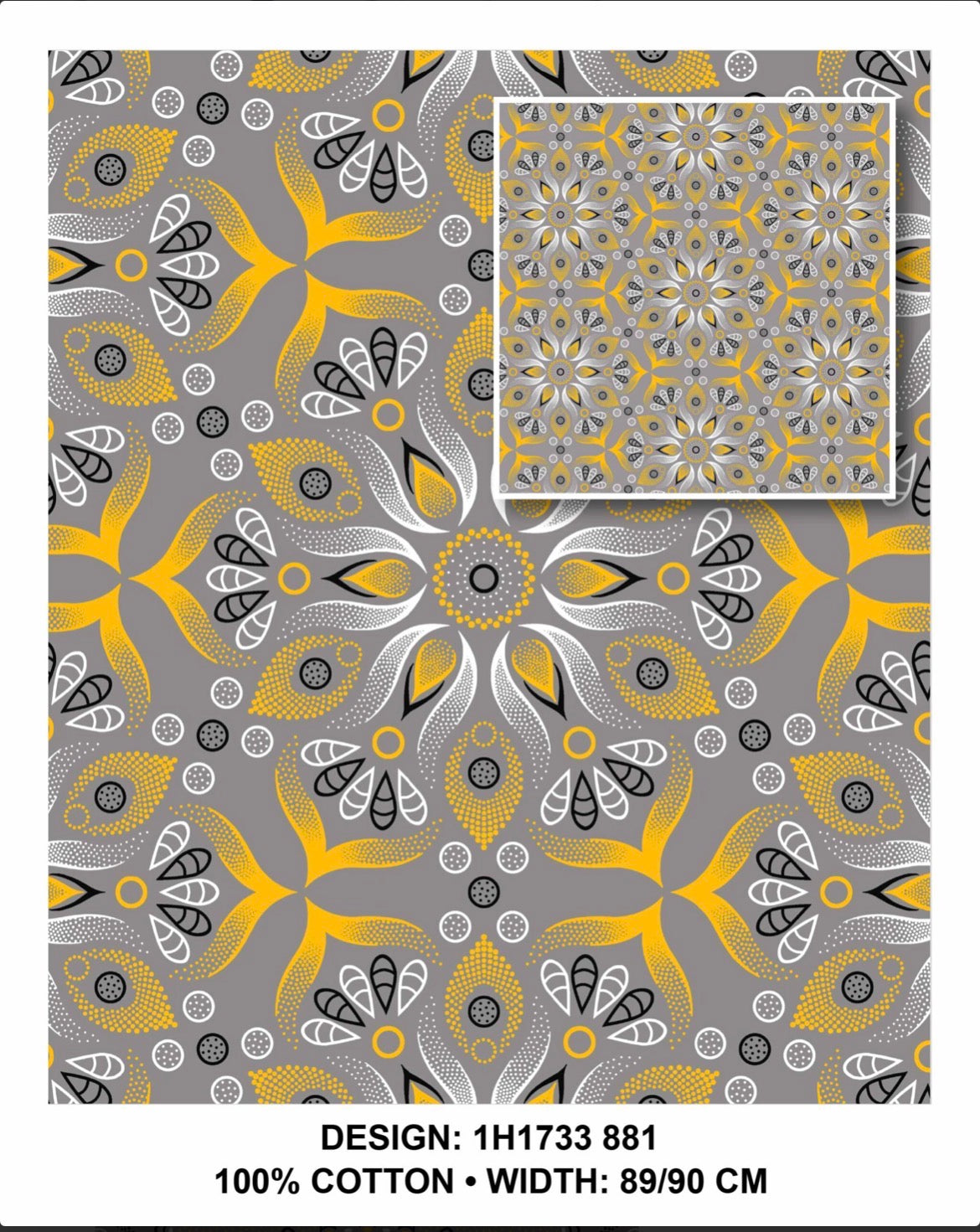 Grey shweshwe fabric