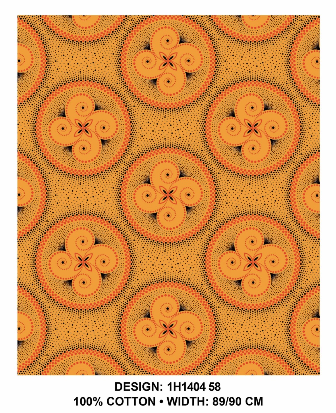 Yellow shweshwe fabric