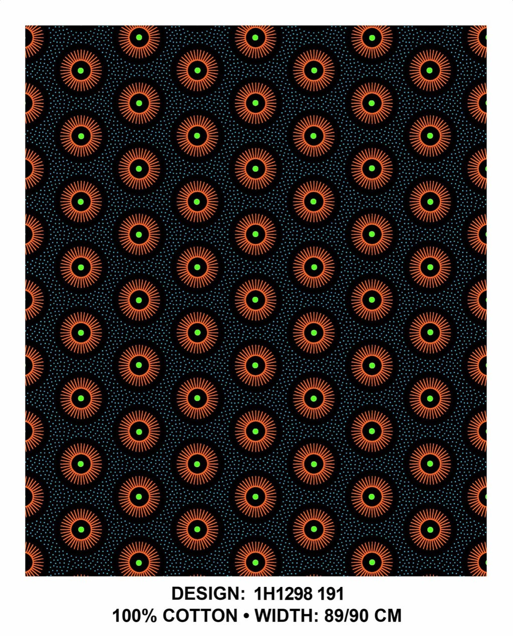 Green black Shweshwe fabric