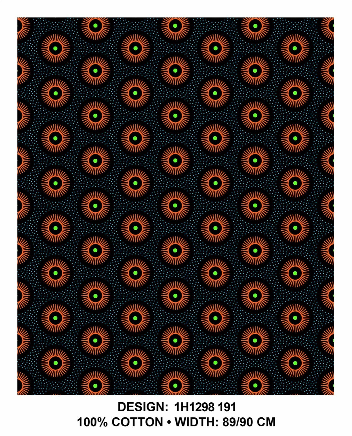 Green black Shweshwe fabric