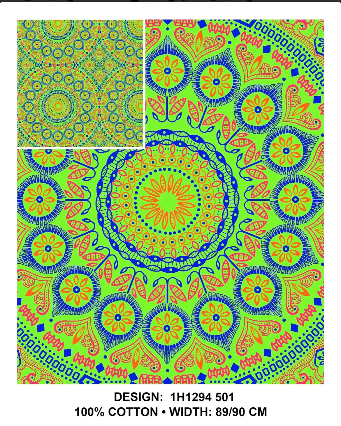Lime Shweshwe fabric
