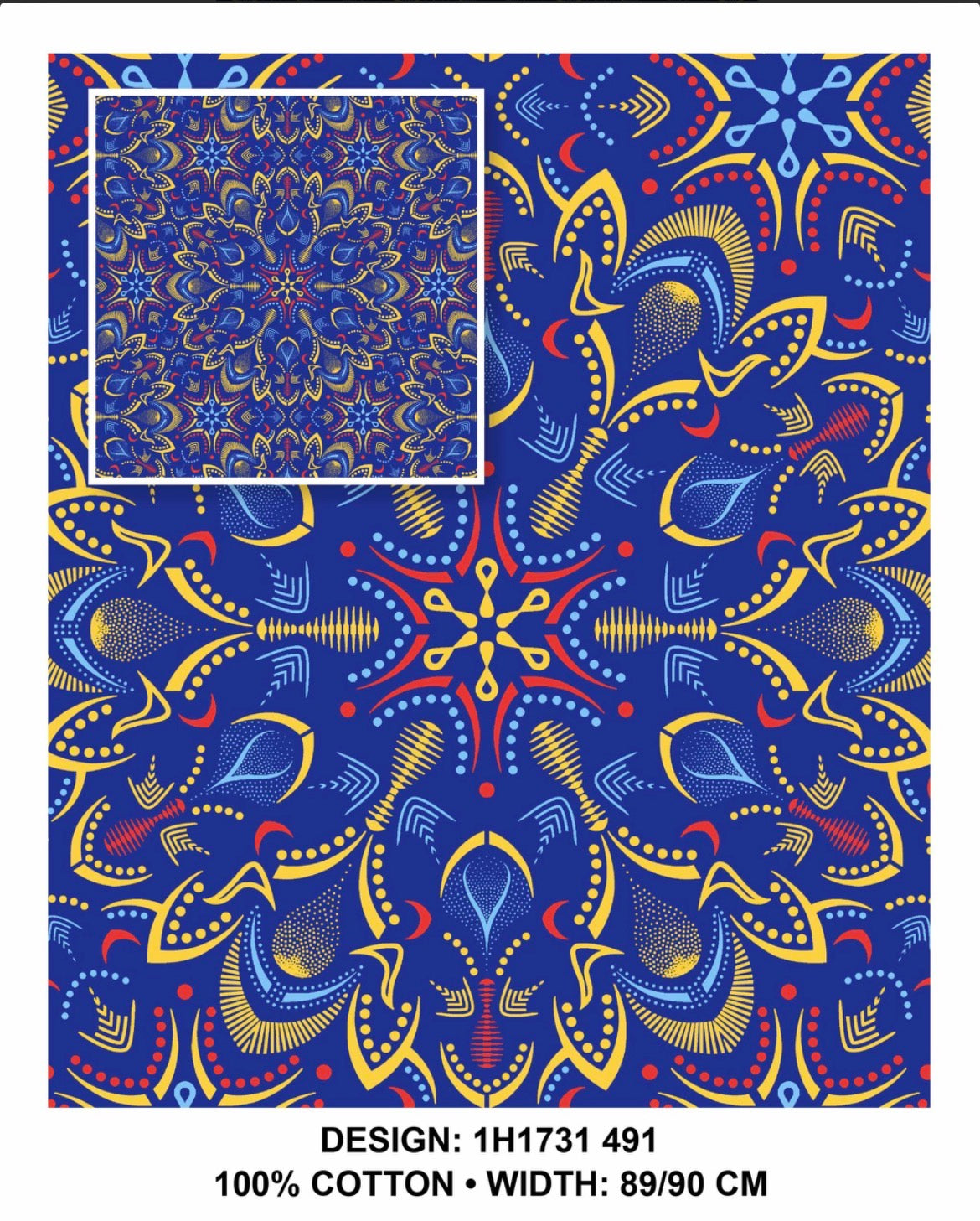Royal Blue shweshwe