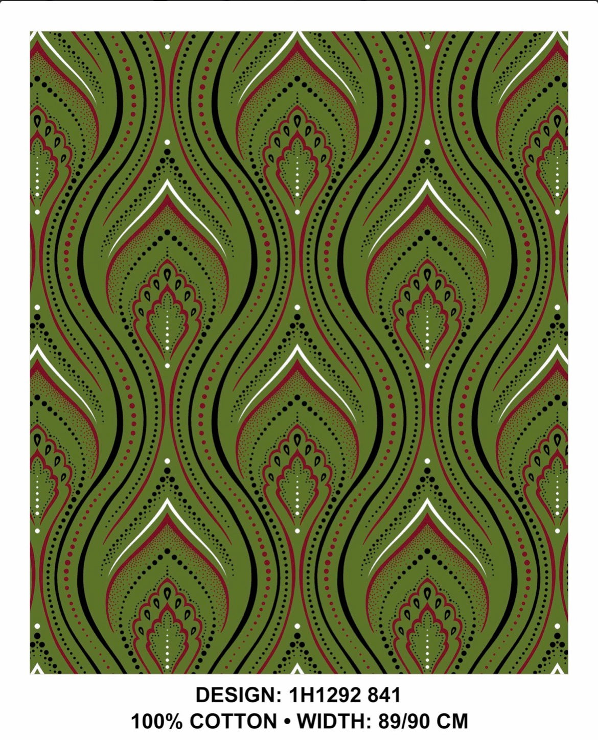 Olive shweshwe fabric