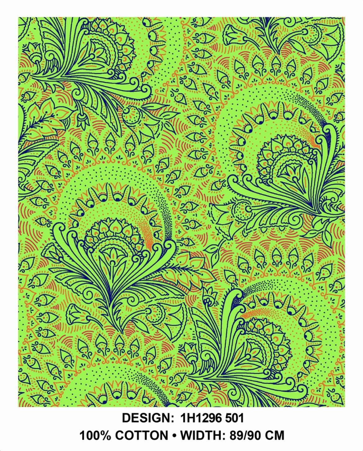 Lime Shweshwe fabric