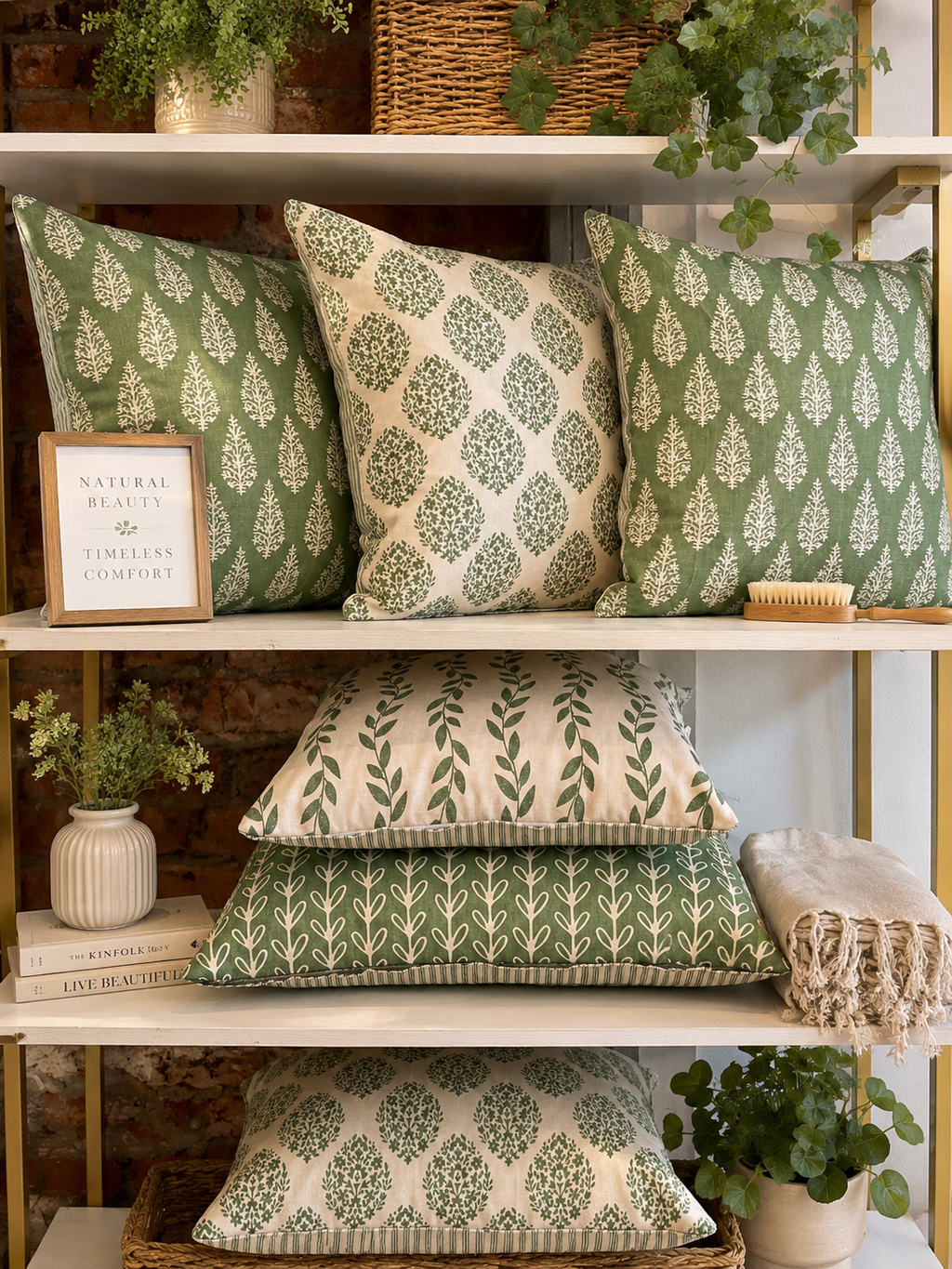 Cushion Cover-Olive collection 45x45