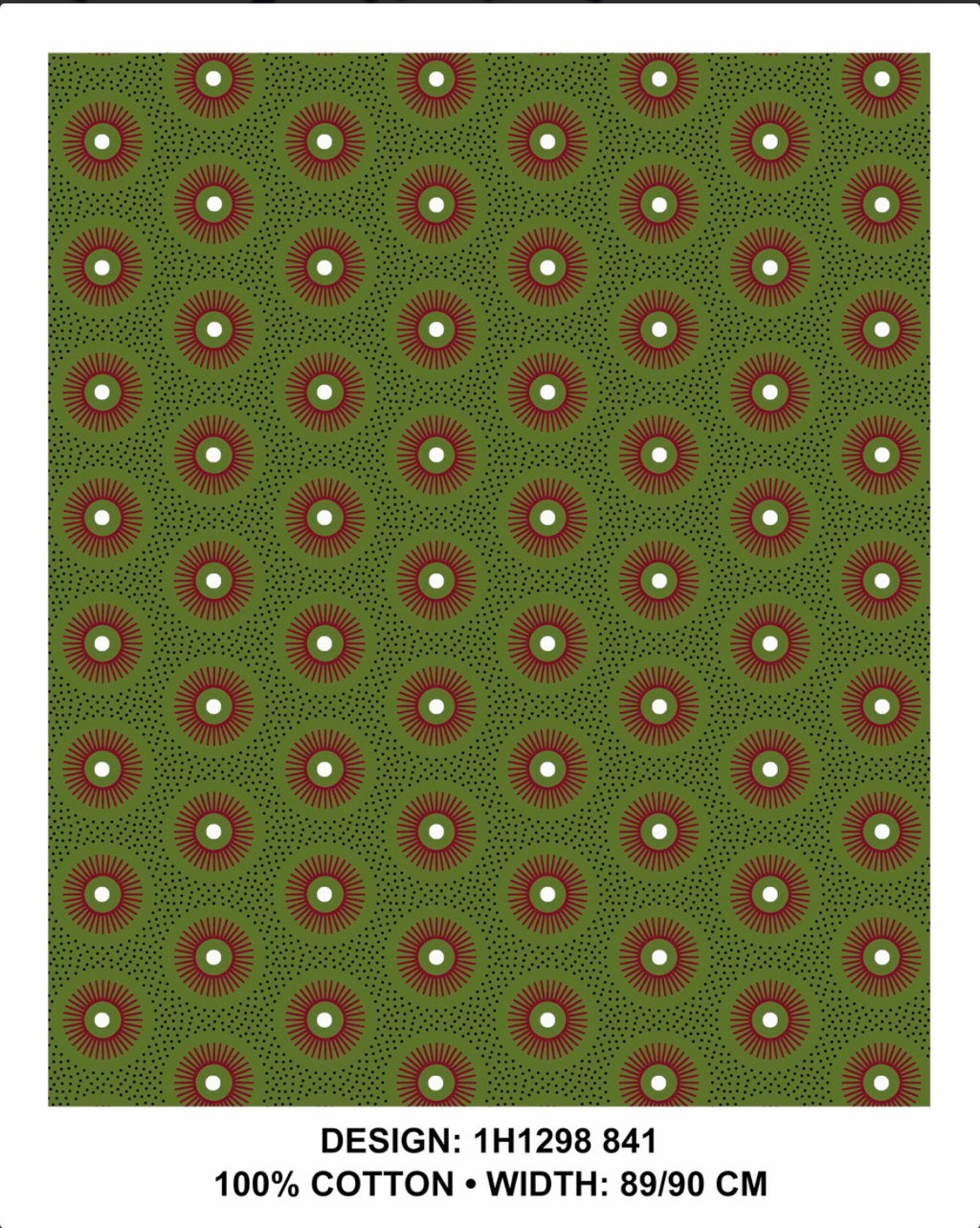 Olive shweshwe fabric