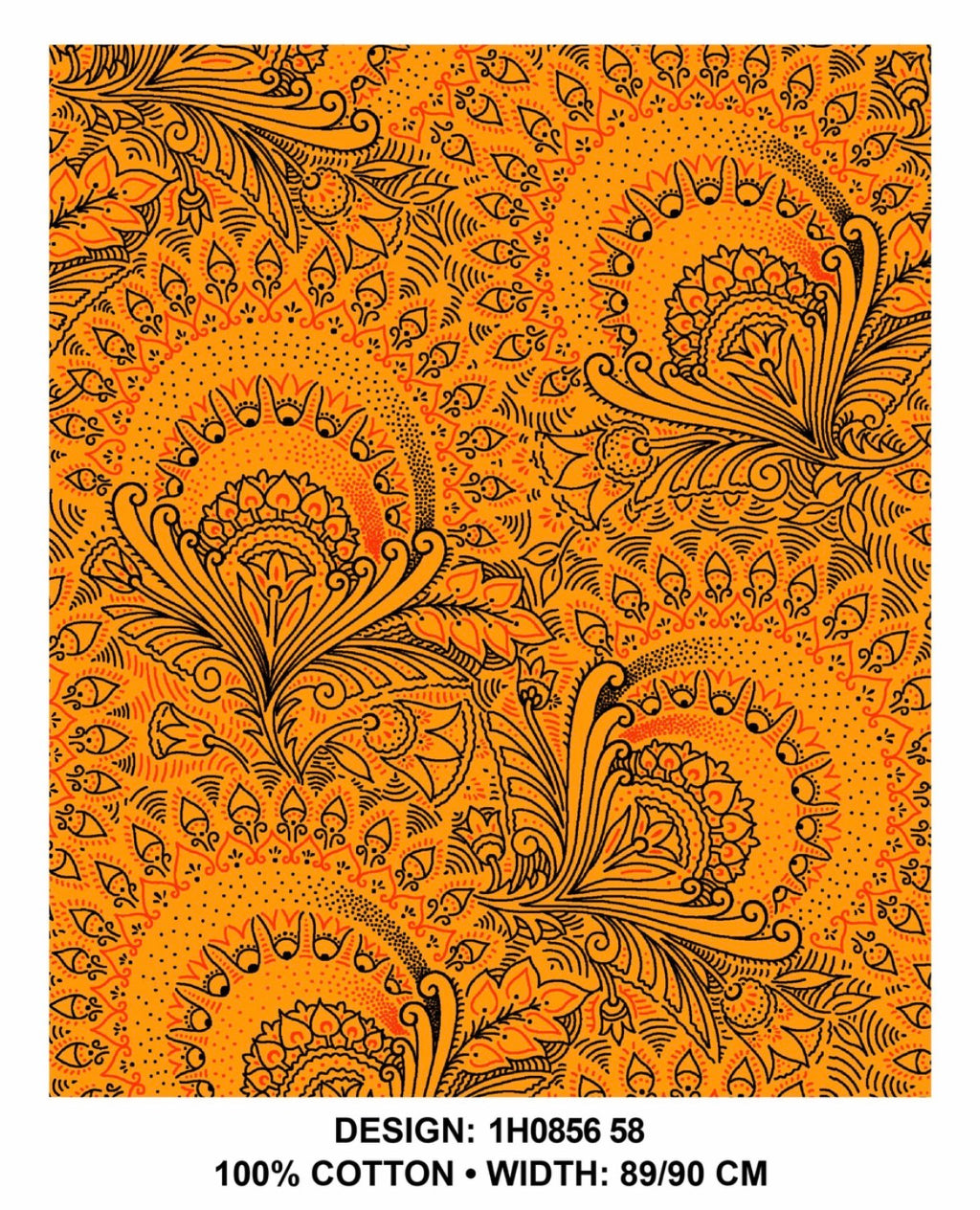 Yellow shweshwe fabric