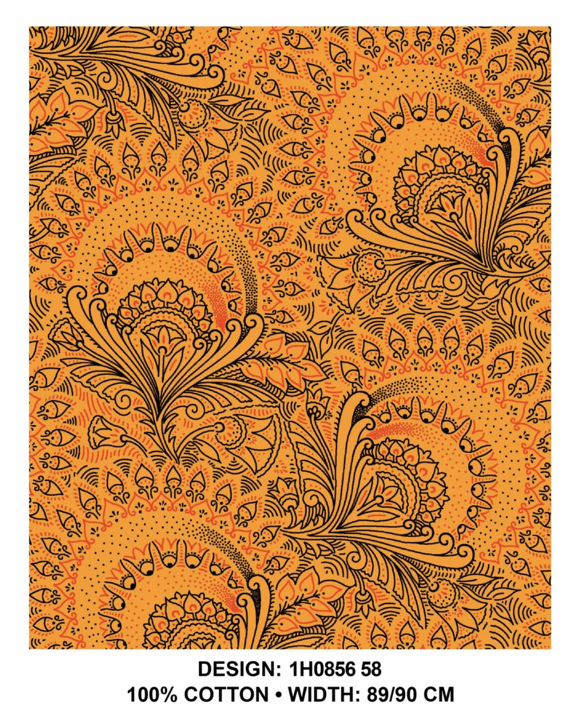 Yellow shweshwe fabric