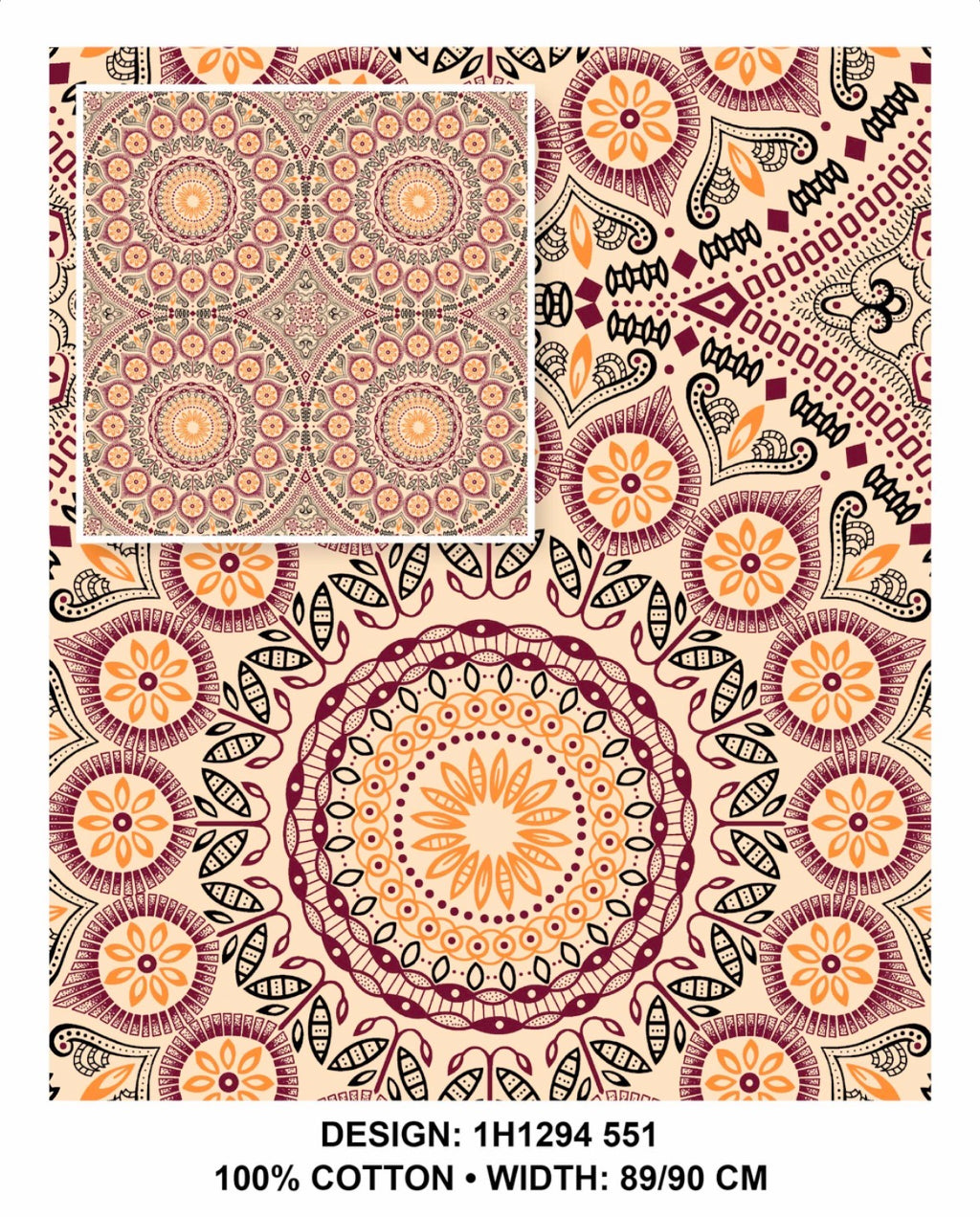 Cream shweshwe Fabric