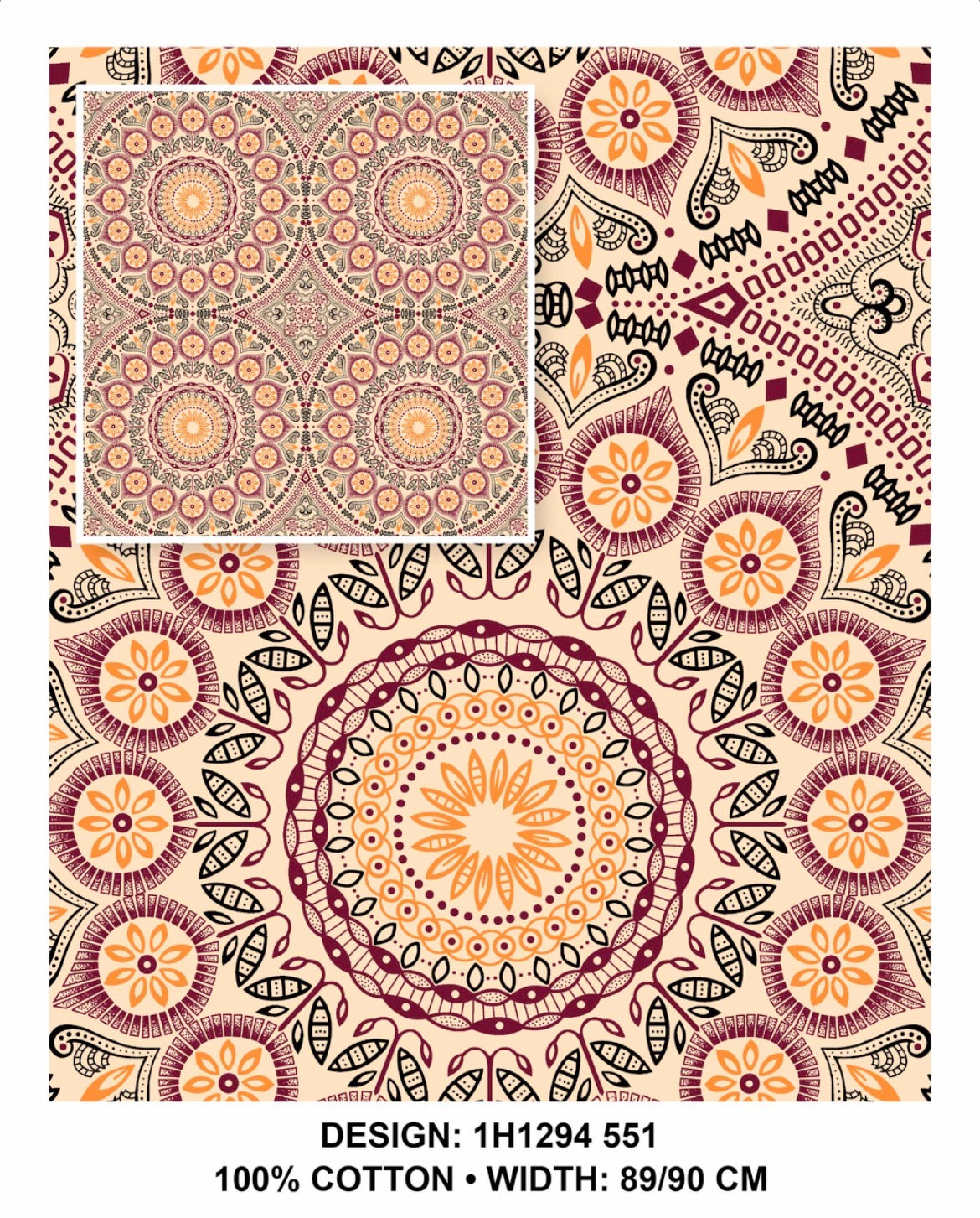 Cream shweshwe Fabric
