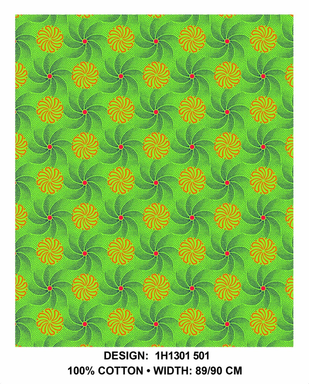 Lime Shweshwe fabric