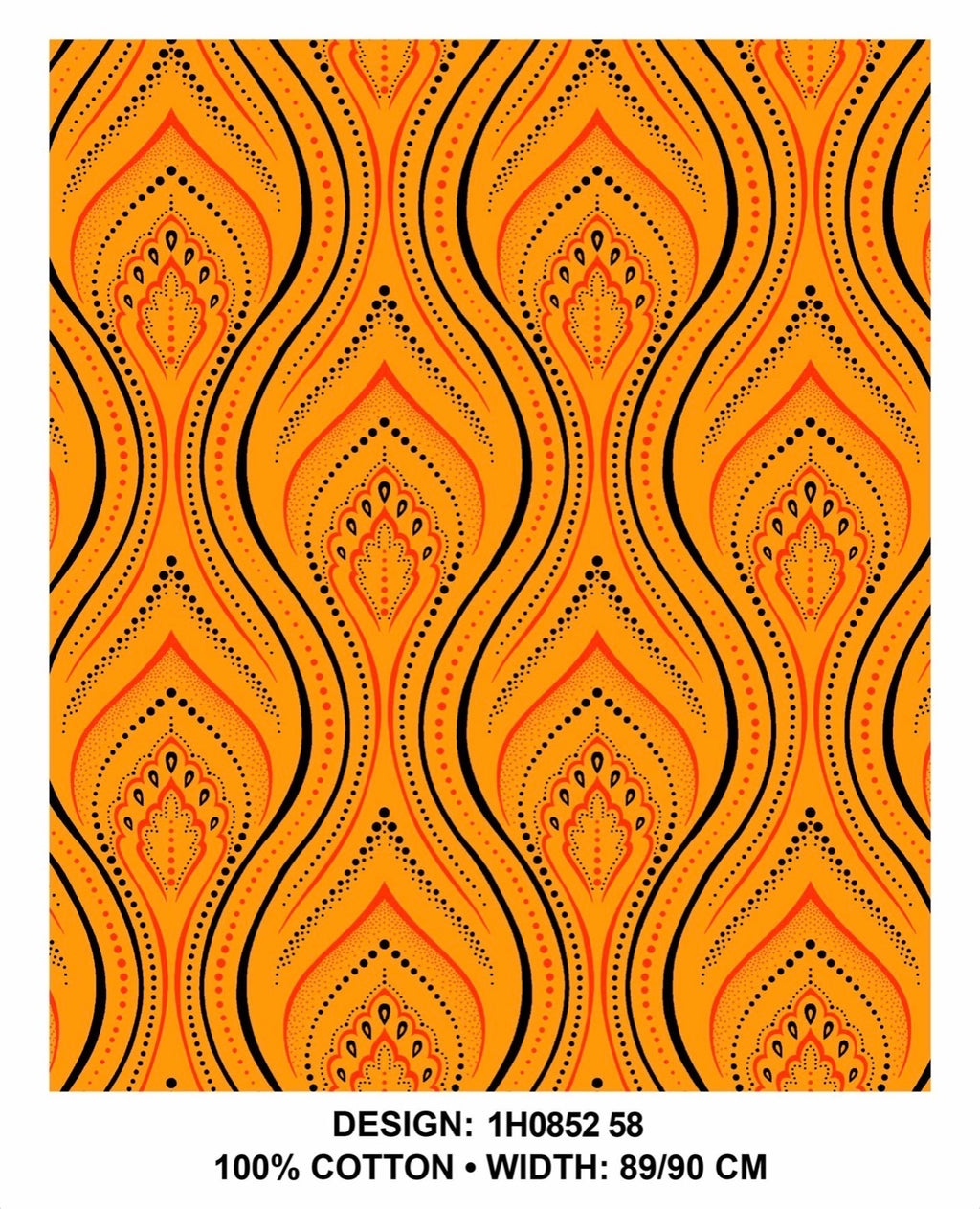 Yellow shweshwe fabric