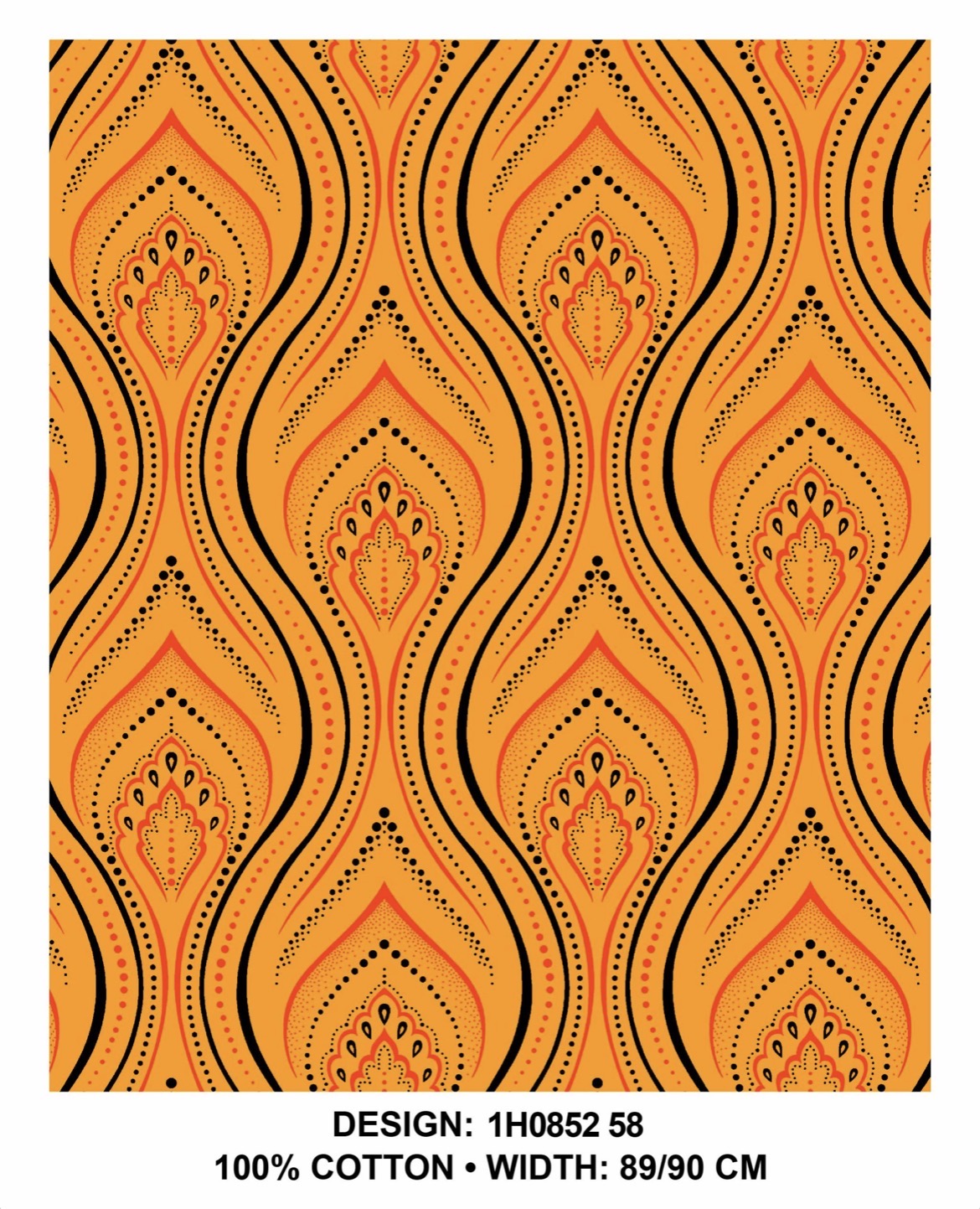Yellow shweshwe fabric