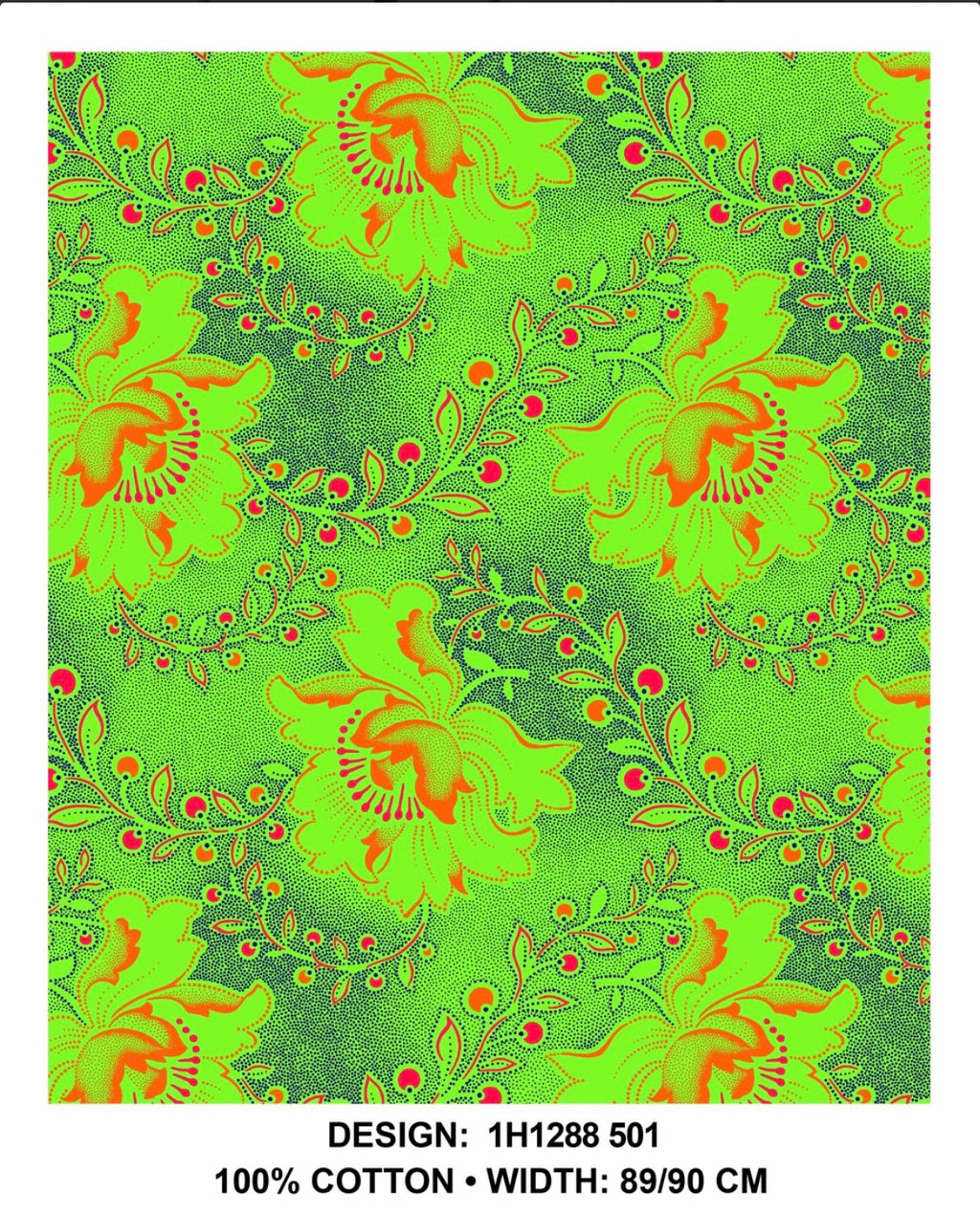Lime Shweshwe fabric