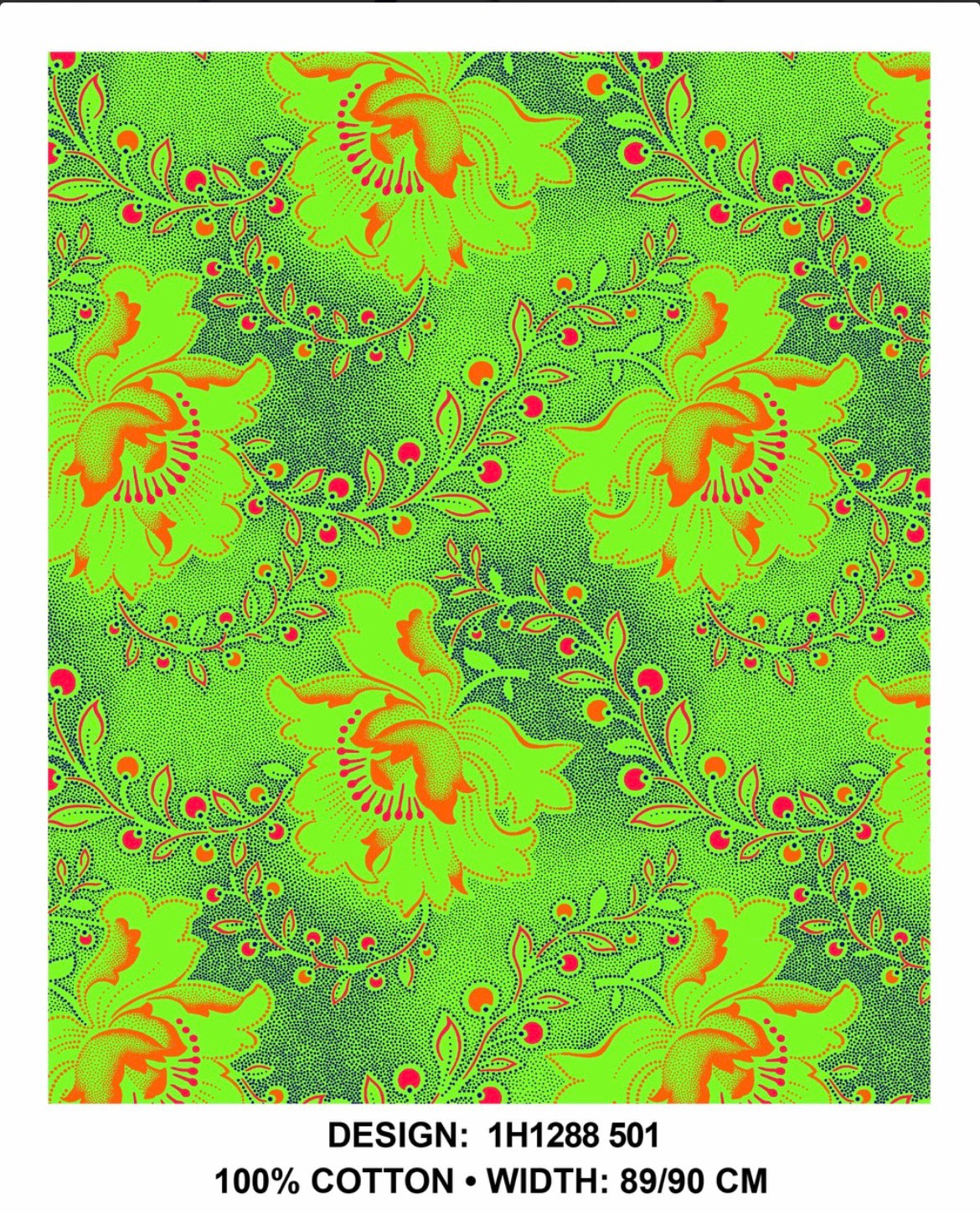 Lime Shweshwe fabric
