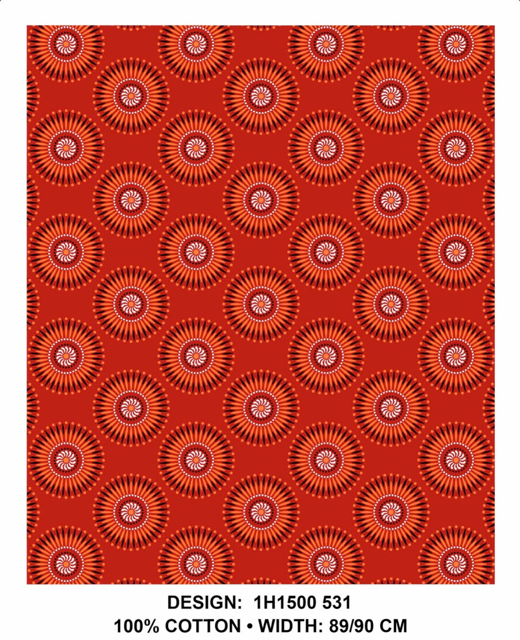 Red shweshwe fabric
