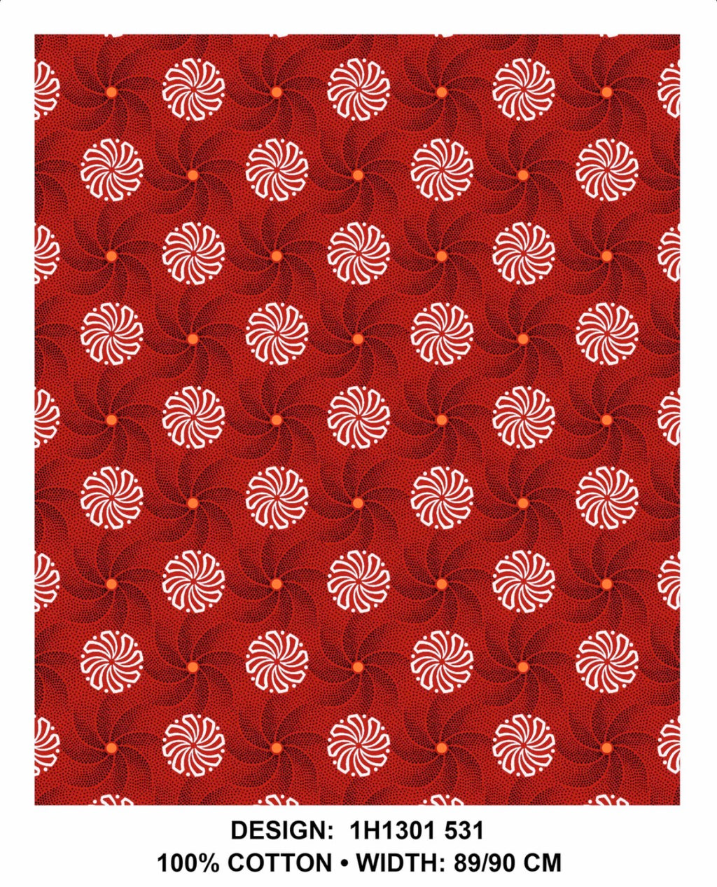 Red shweshwe fabric