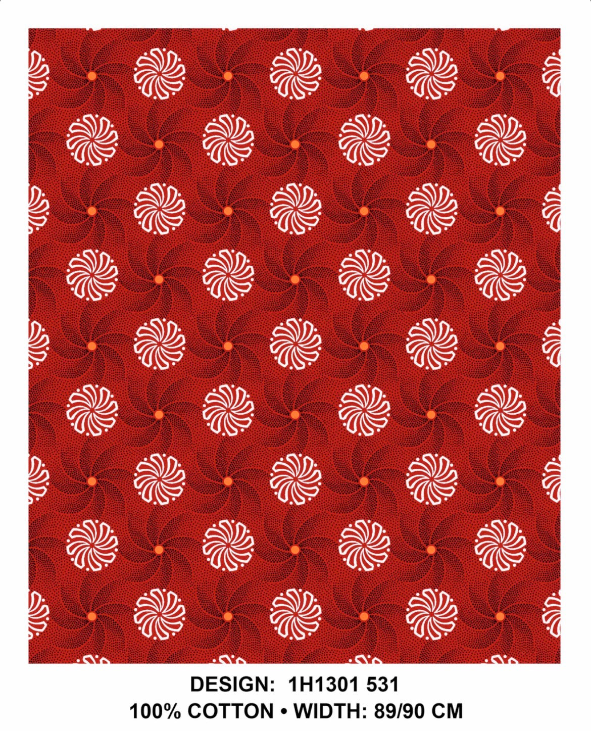 Red shweshwe fabric
